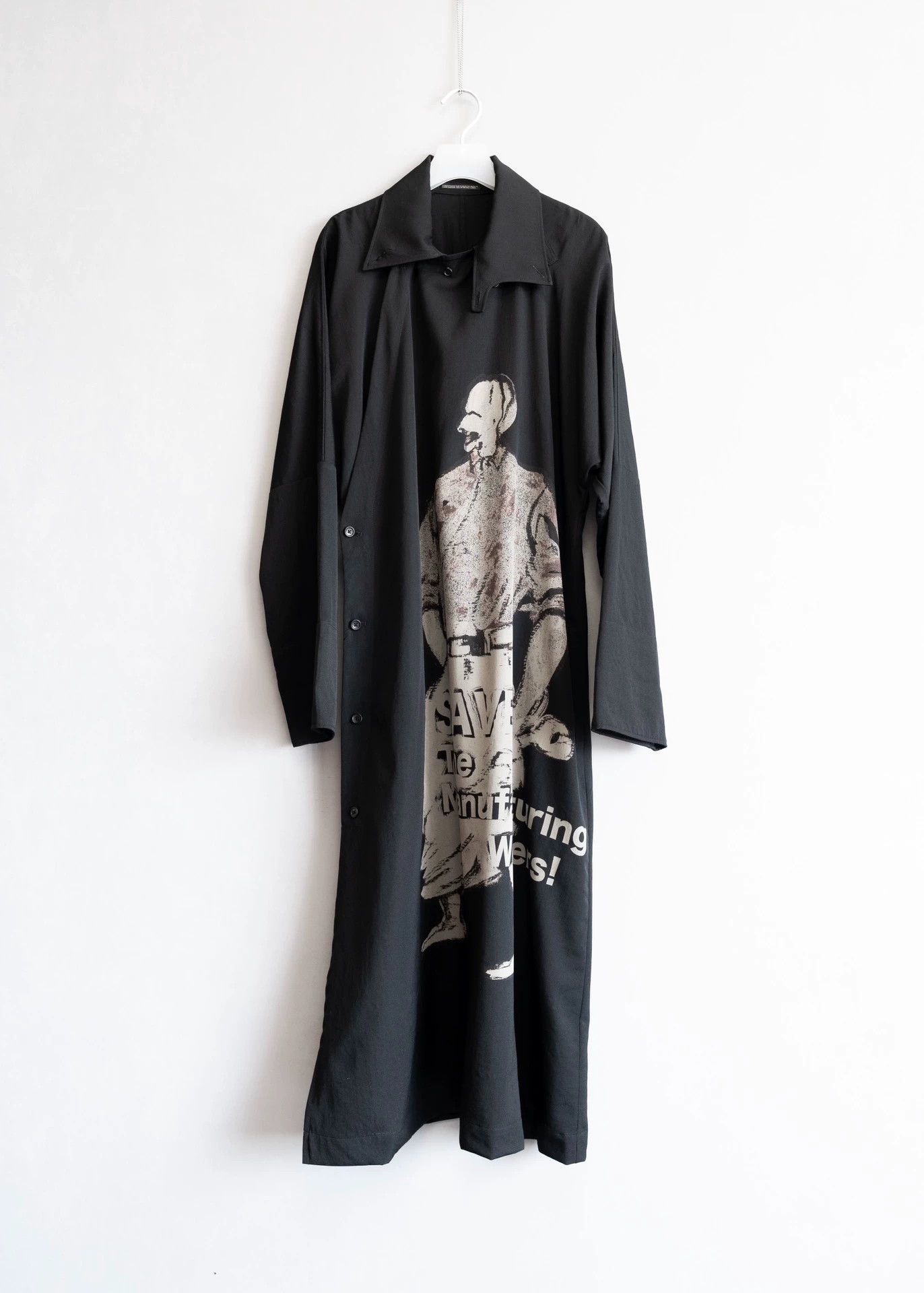 Yohji Yamamoto Yohji Yamamoto 17AW Discharge Print Chinese Robe Size US S / EU 44-46 / 1 - 1 Thumbnail