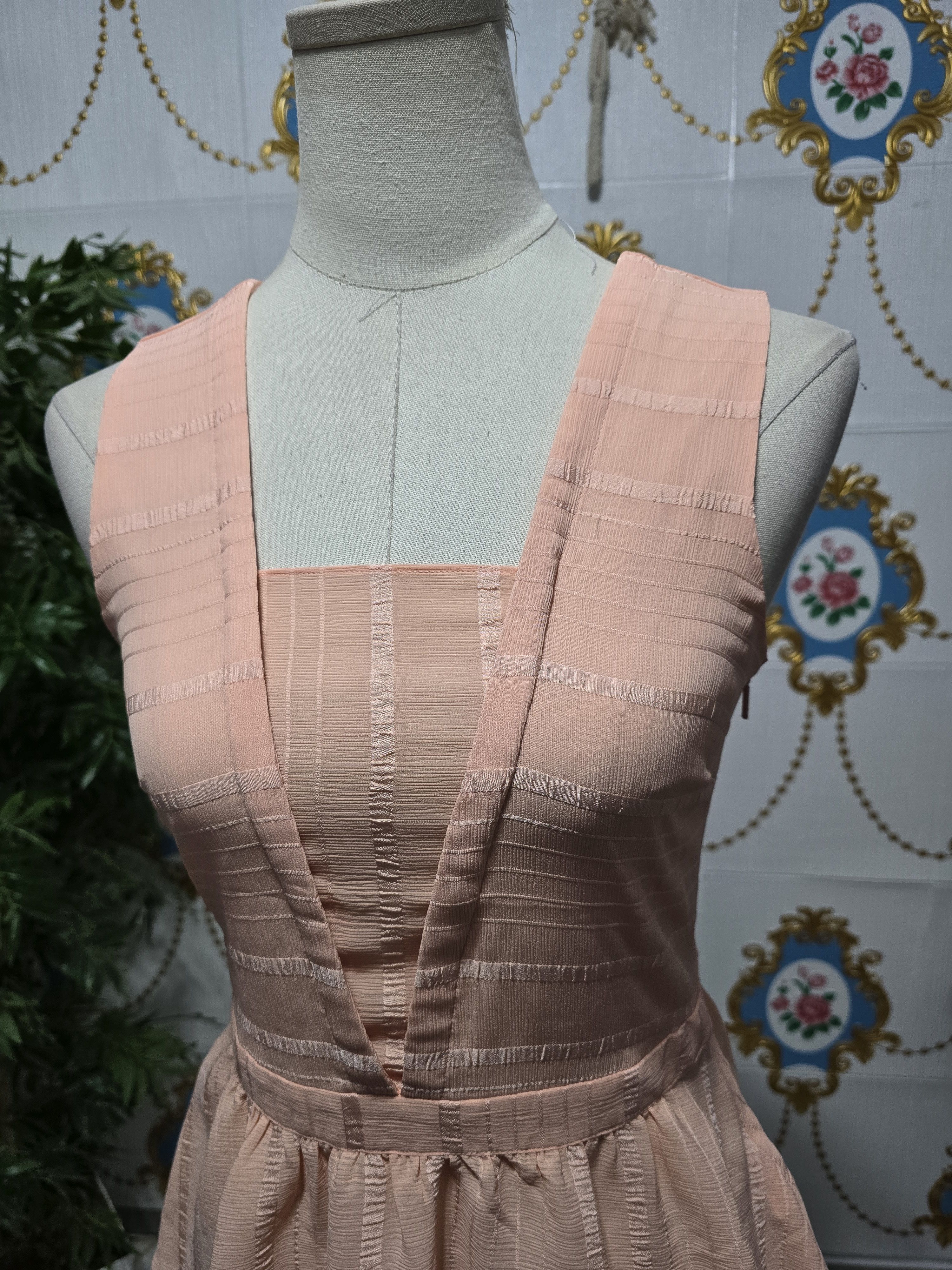 Armani Exchange Armani Exchange, Peach Peplum Sleeveless Top Size S / US 4 / IT 40 - 2 Thumbnail