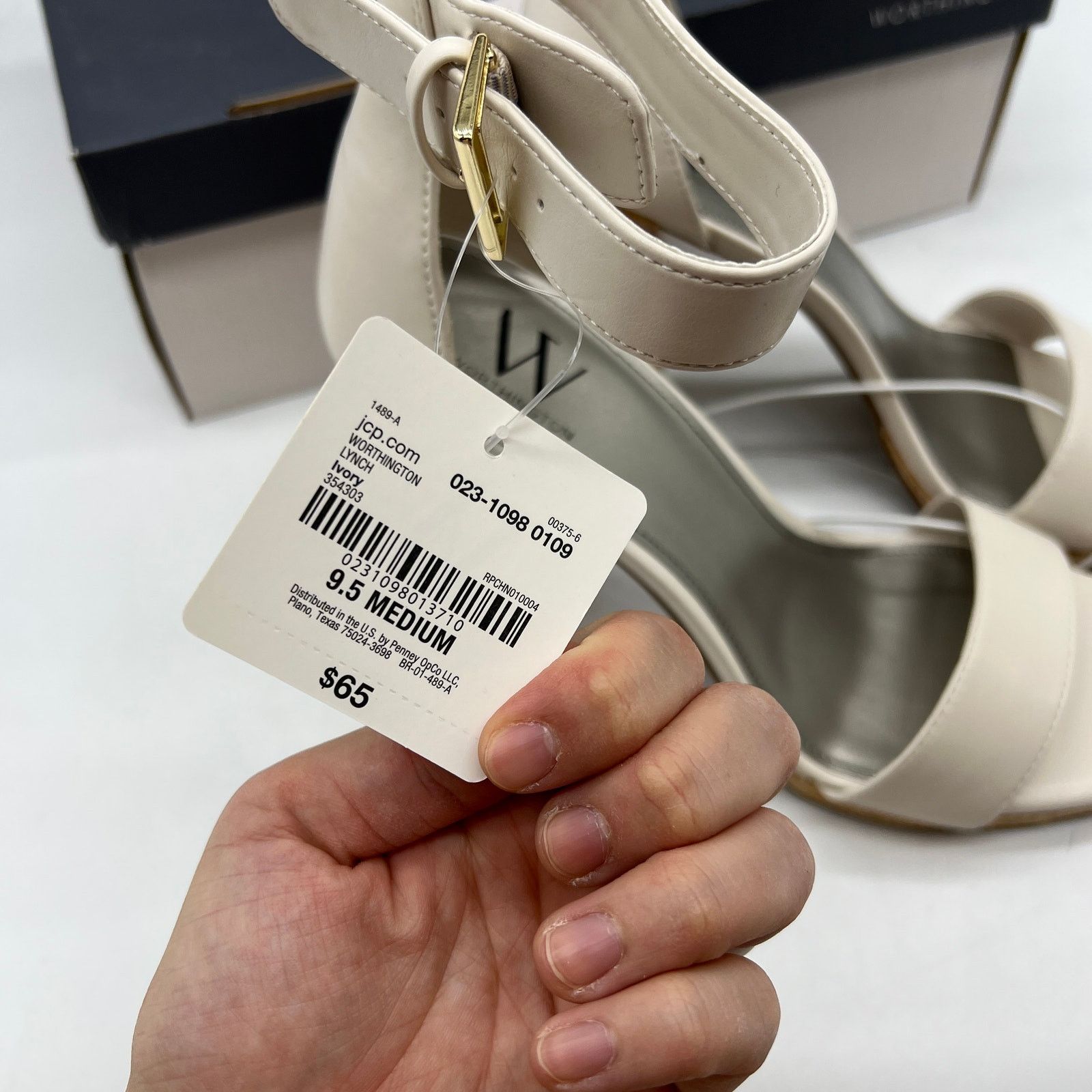 Other Worthington Womens Lynch Heeled Sandals Ivory Size US 9.5 / IT 39.5 - 5 Thumbnail