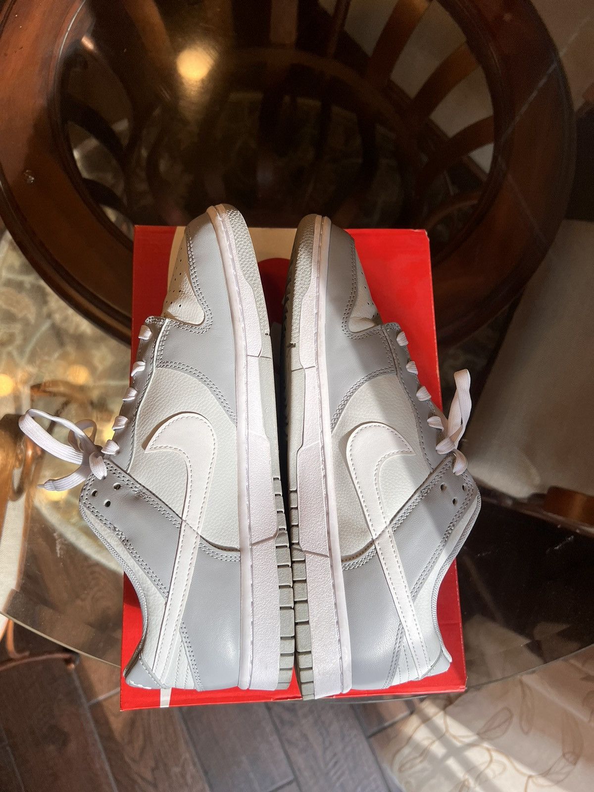 Nike Nike Dunk Low Retro Pure Platinum/Wolf Grey Size US 10.5 / EU 43-44 - 3 Thumbnail