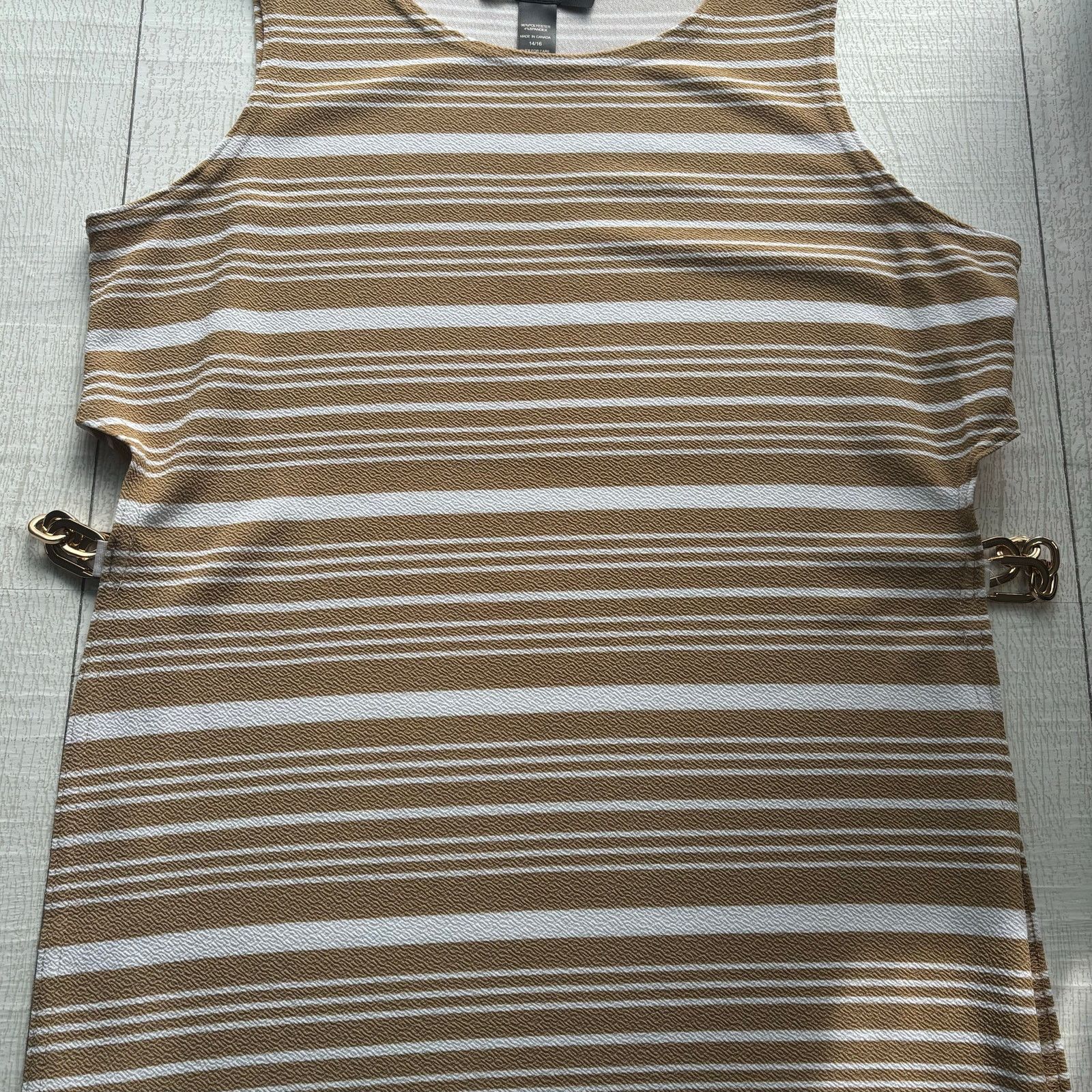 Other Ashley Stewart Brown & White Sleeveless Tunic Size 14/16 Size XL / US 12-14 / IT 48-50 - 10 Thumbnail