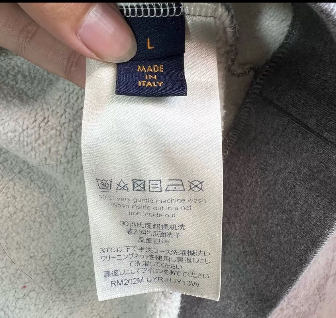 Louis Vuitton Louis Vuitton x Nigo collaboration 20fw grey hoodie Size US L / EU 52-54 / 3 - 4 Thumbnail