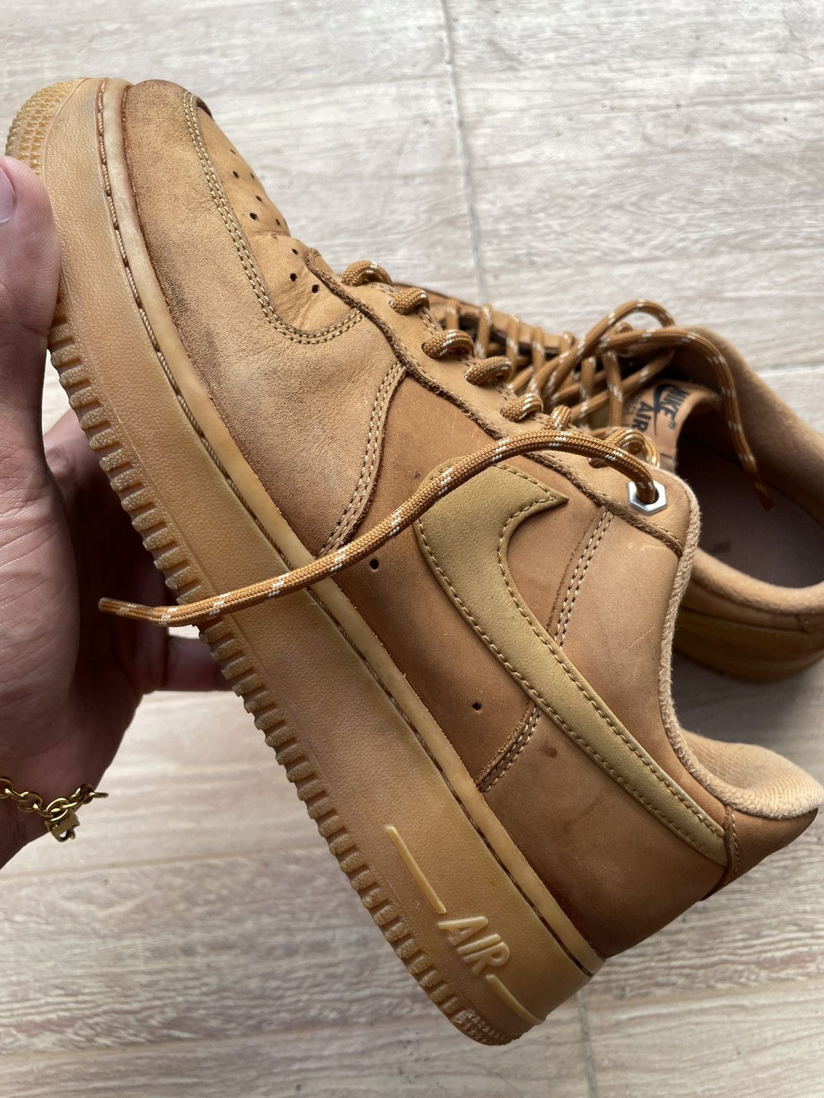 Nike Nike Air Force 1 '07 WB "Flax" sneaker in a flax/wheat Size US 8 / EU 41 - 3 Thumbnail