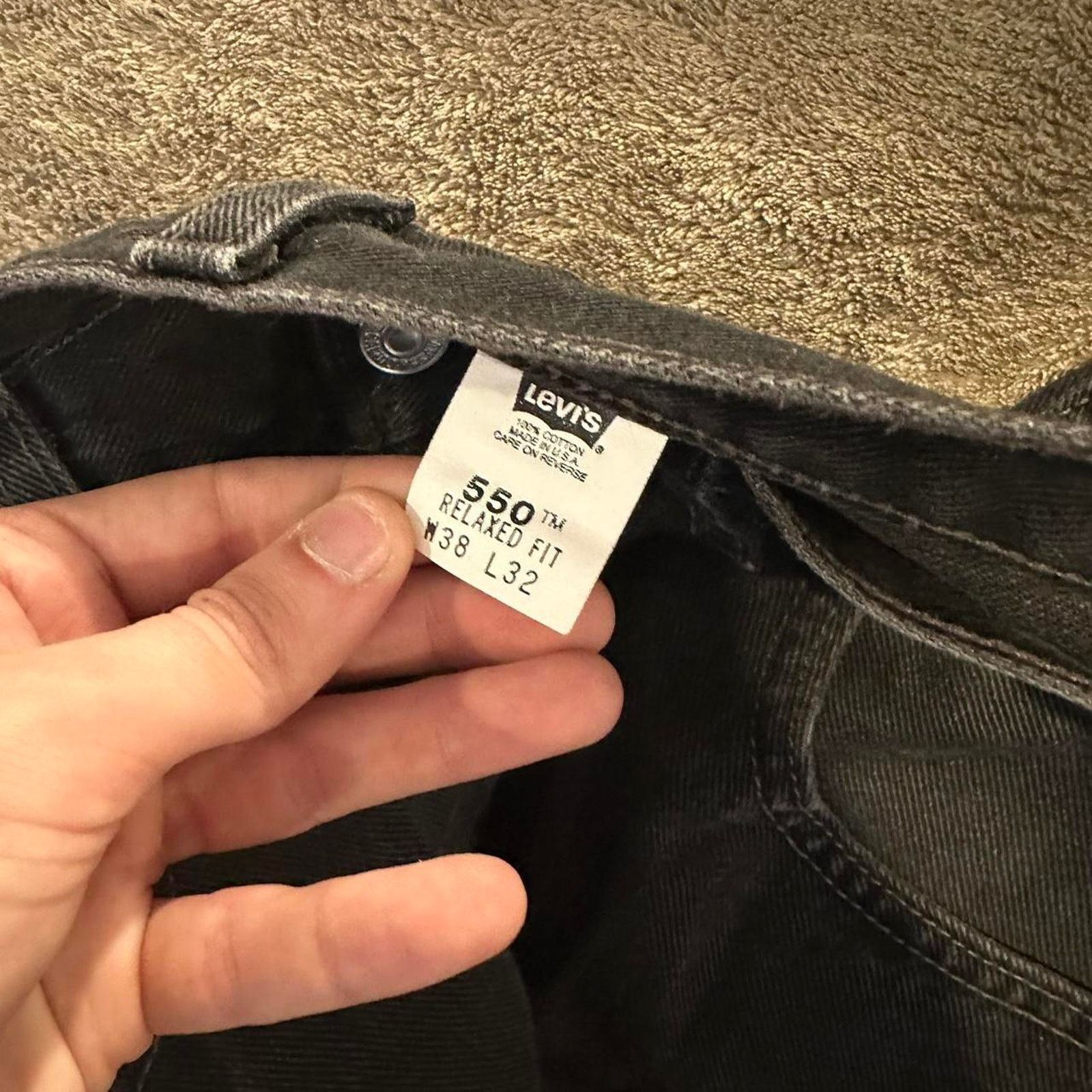 Levi's Vintage 90s levis 550 black jeans Size US 34 / EU 50 - 6 Thumbnail