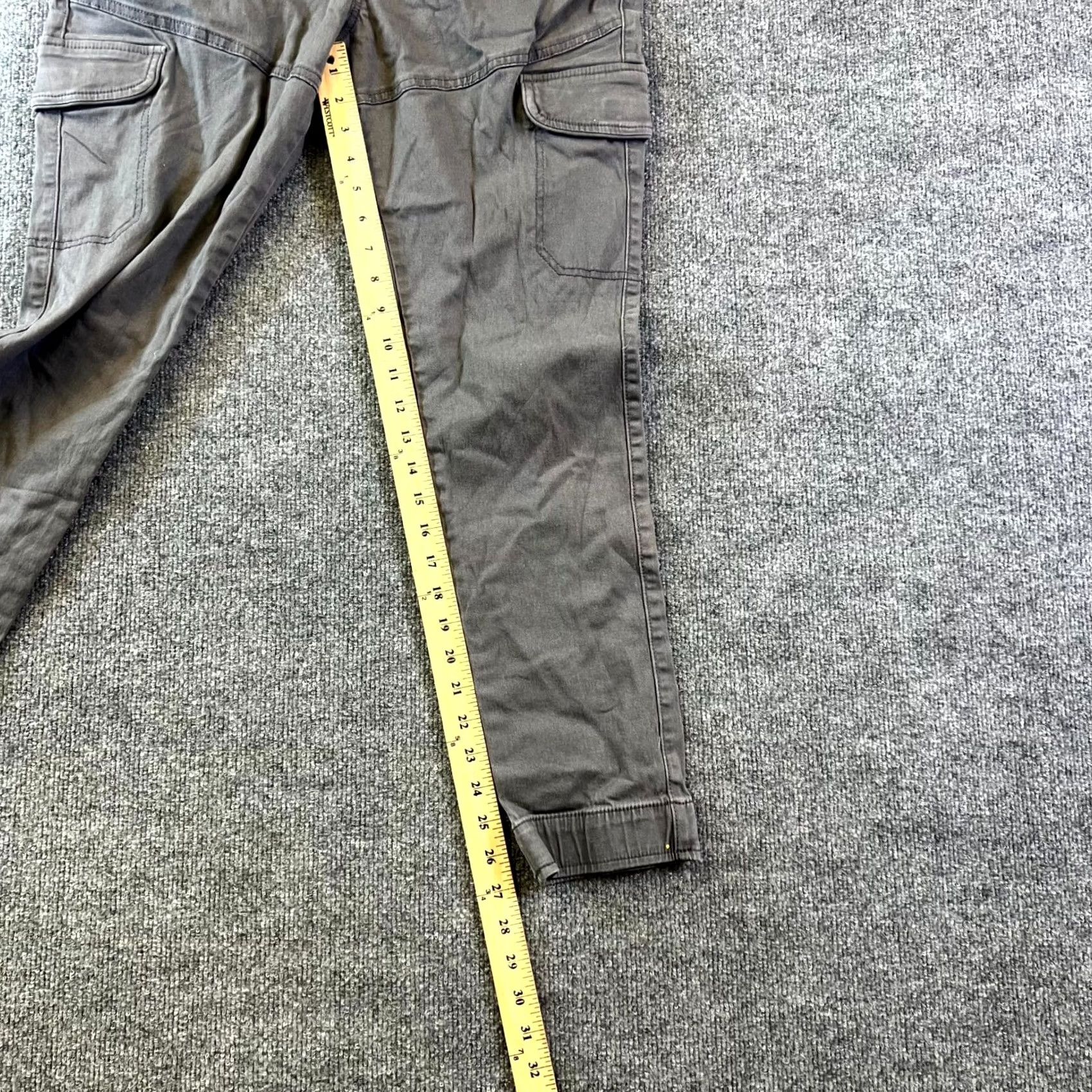Burnside Burnside Mens XL Gray Drawstring Joggers Tapered Leg with Pockets Streetwear Pants Size US 36 / EU 52 - 4 Thumbnail