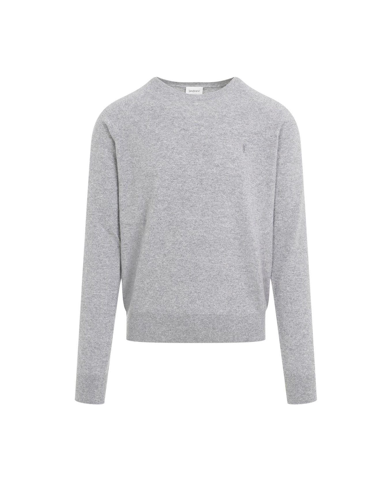 Saint Laurent Paris o1s1wg110126 796556 Cassandre Sweater in Cashmere in Grey Size US S / EU 44-46 / 1 - 1 Thumbnail