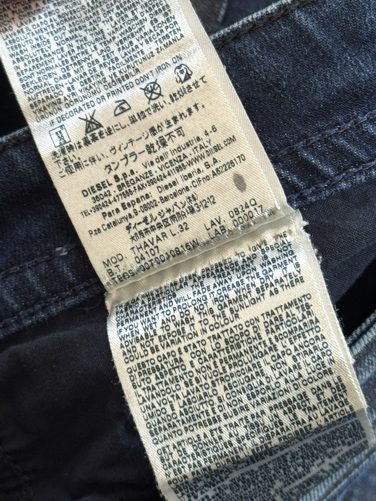 Diesel Diesel 32/32 Thavar denim pants trousers jeans casual Y2K Size US 32 / EU 48 - 12 Thumbnail