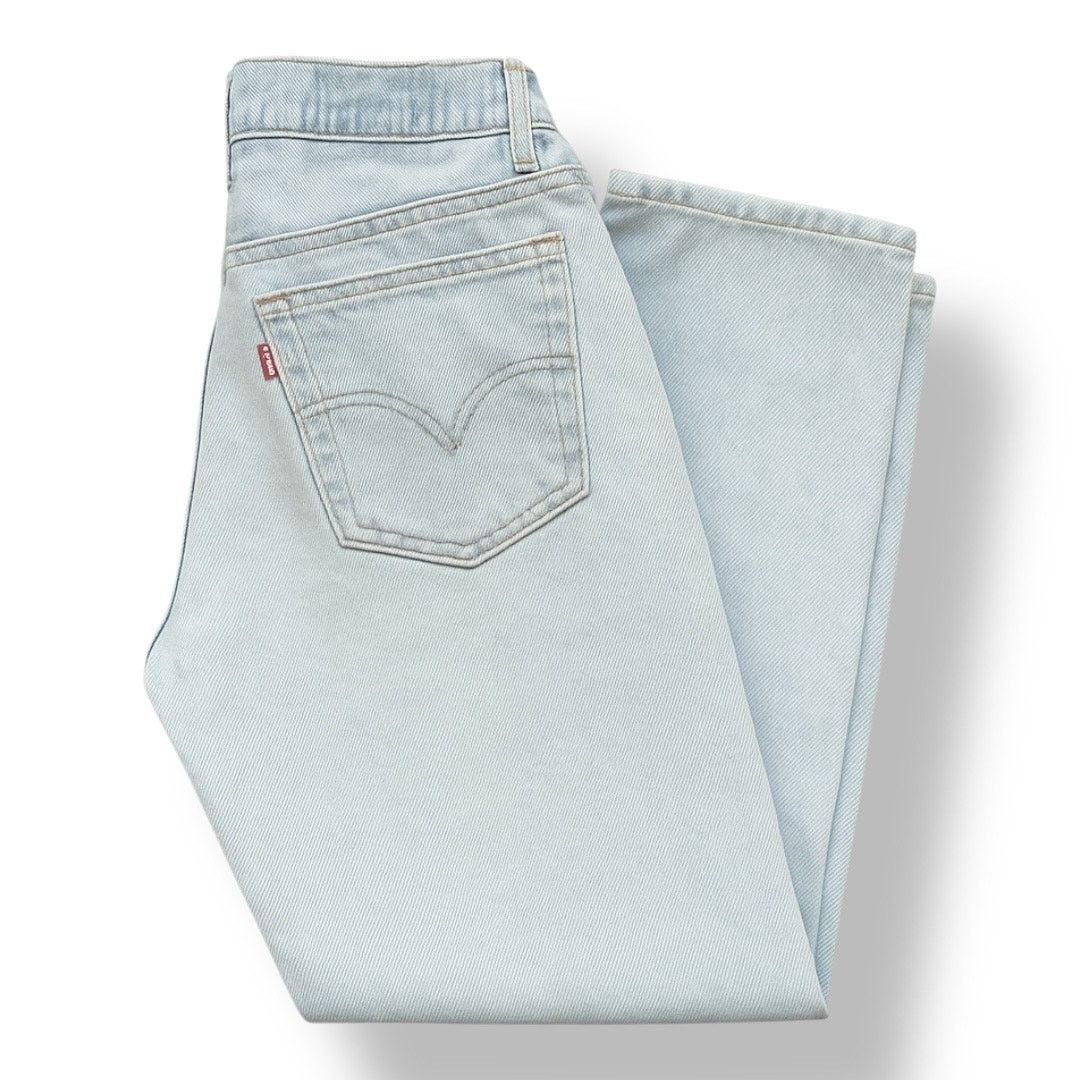Levi's Vintage 90s Levi’s 521 Tapered Leg Jeans Light Wash 14 Short Size 31" - 3 Thumbnail