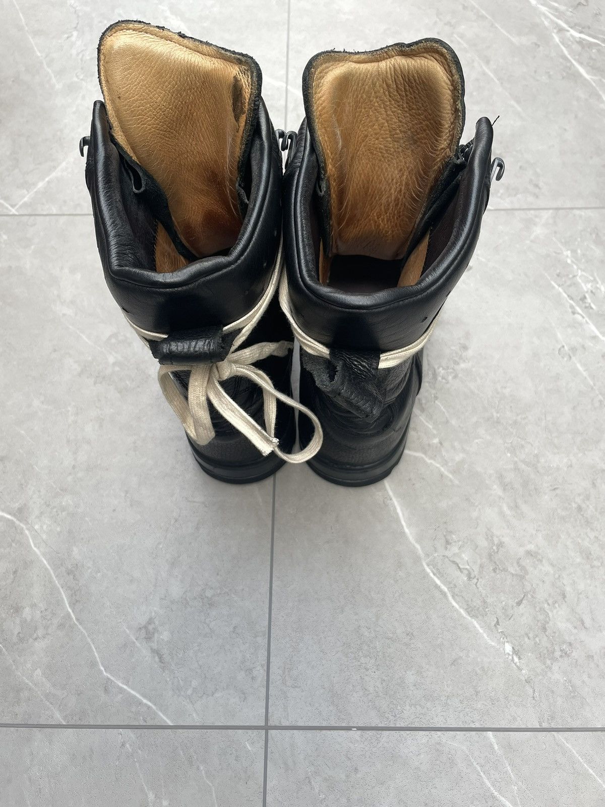 Vintage 1970s Vintage Military Black Leather Combat Boots Size US 10 / EU 43 - 16 Thumbnail