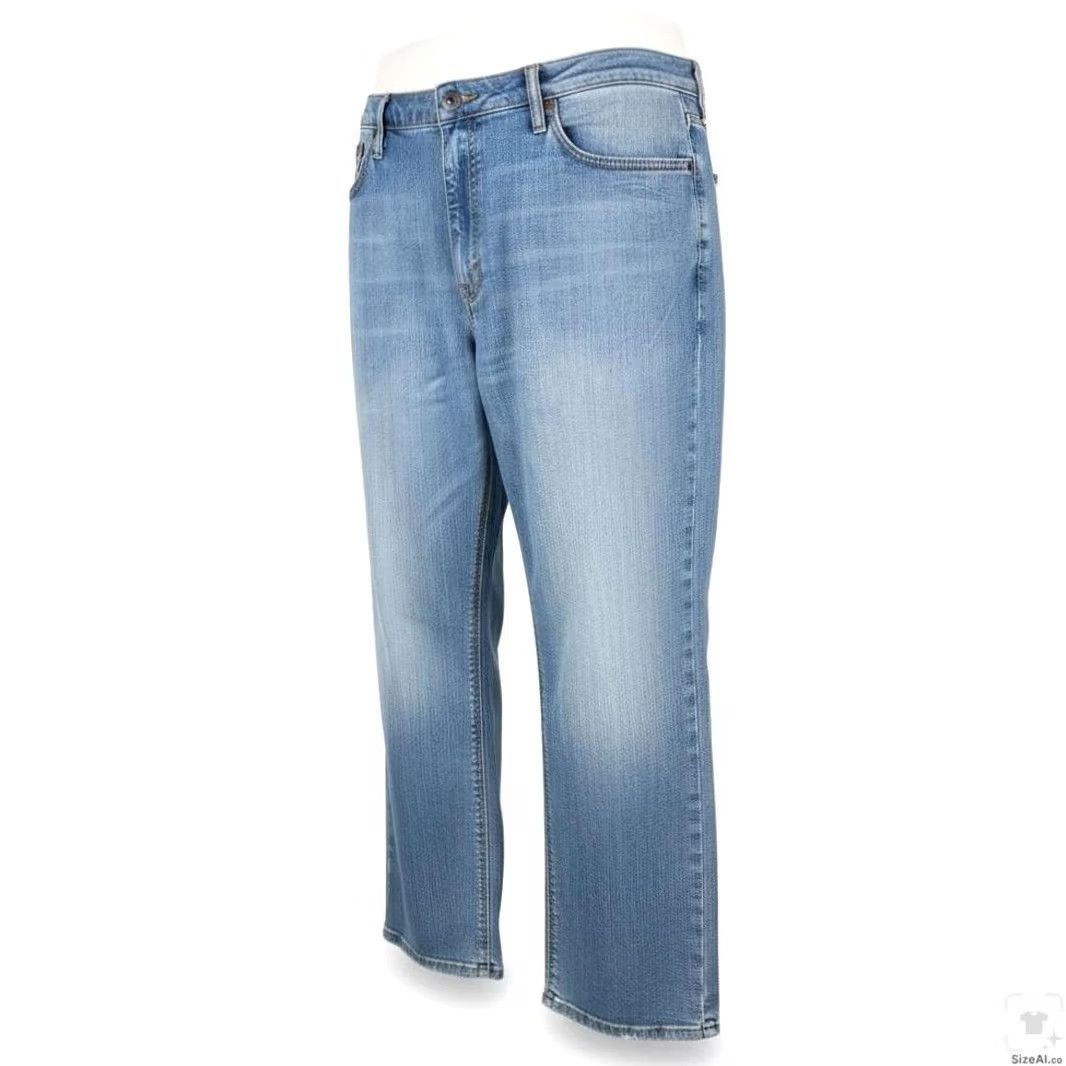 Levi's Levi's 541 Jeans Mens 44x30 Blue Light Wash Zip Fly Tapered Athletic Denim Logo 5-Pocket Size US 44 / EU 60 - 2 Thumbnail