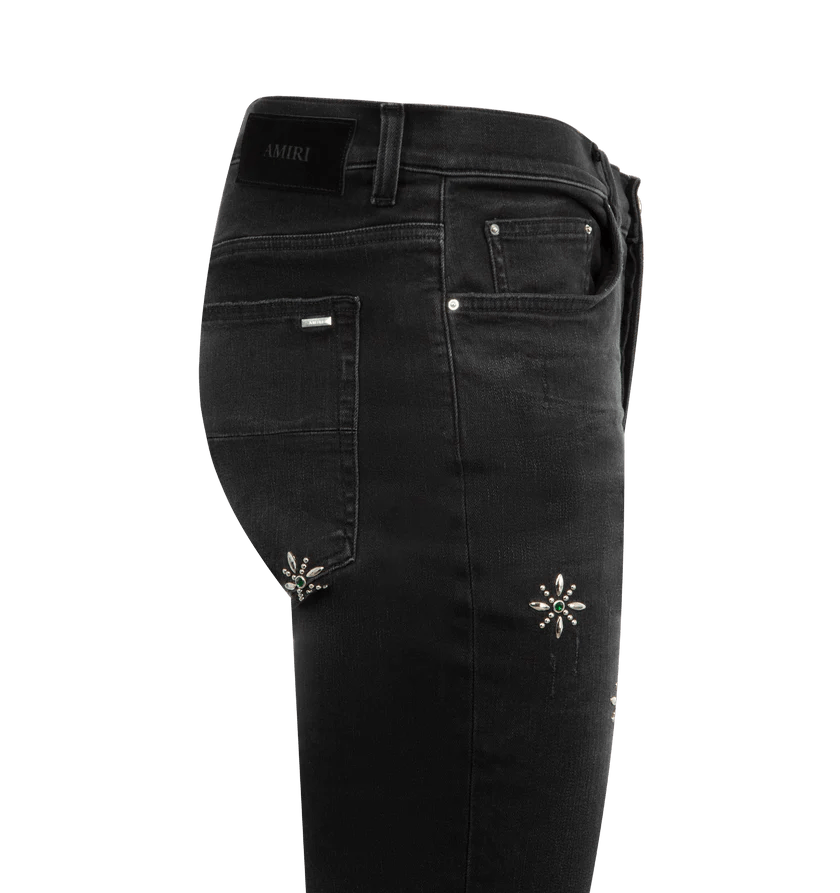 Amiri o1h1sh10526 Stud Mx1 Jean Size US 31 - 3 Thumbnail