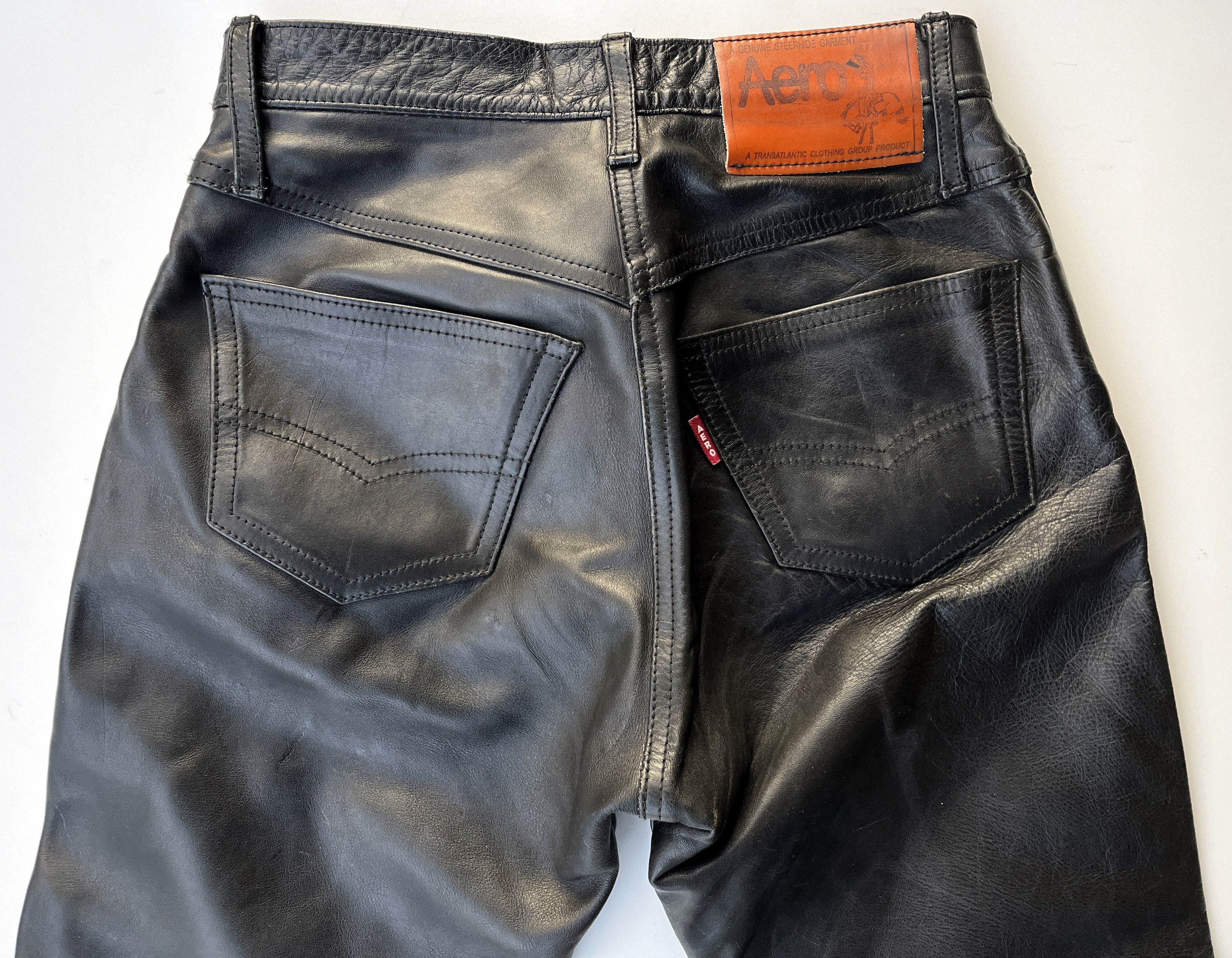 Aero Leathers AERO LEATHERS Leather Trousers (Leather Jeans) Size US 31 - 10 Thumbnail
