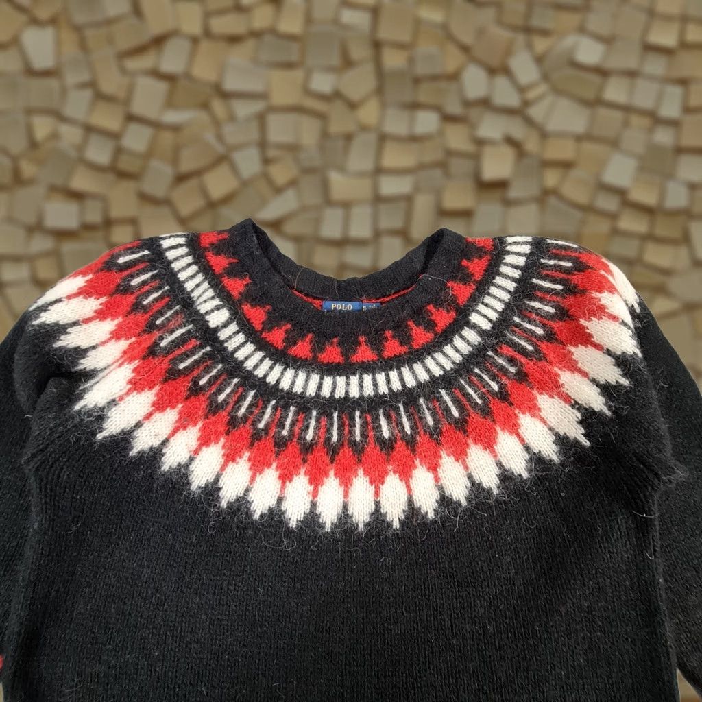 Polo Ralph Lauren VINTAGE Polo Ralph Lauren Jumper Black XL Aztek Wool Alpaca Country Native Shirt Womens XL Black Aztec Geometric Logo 90s Size S / US 4 / IT 40 - 1 Thumbnail