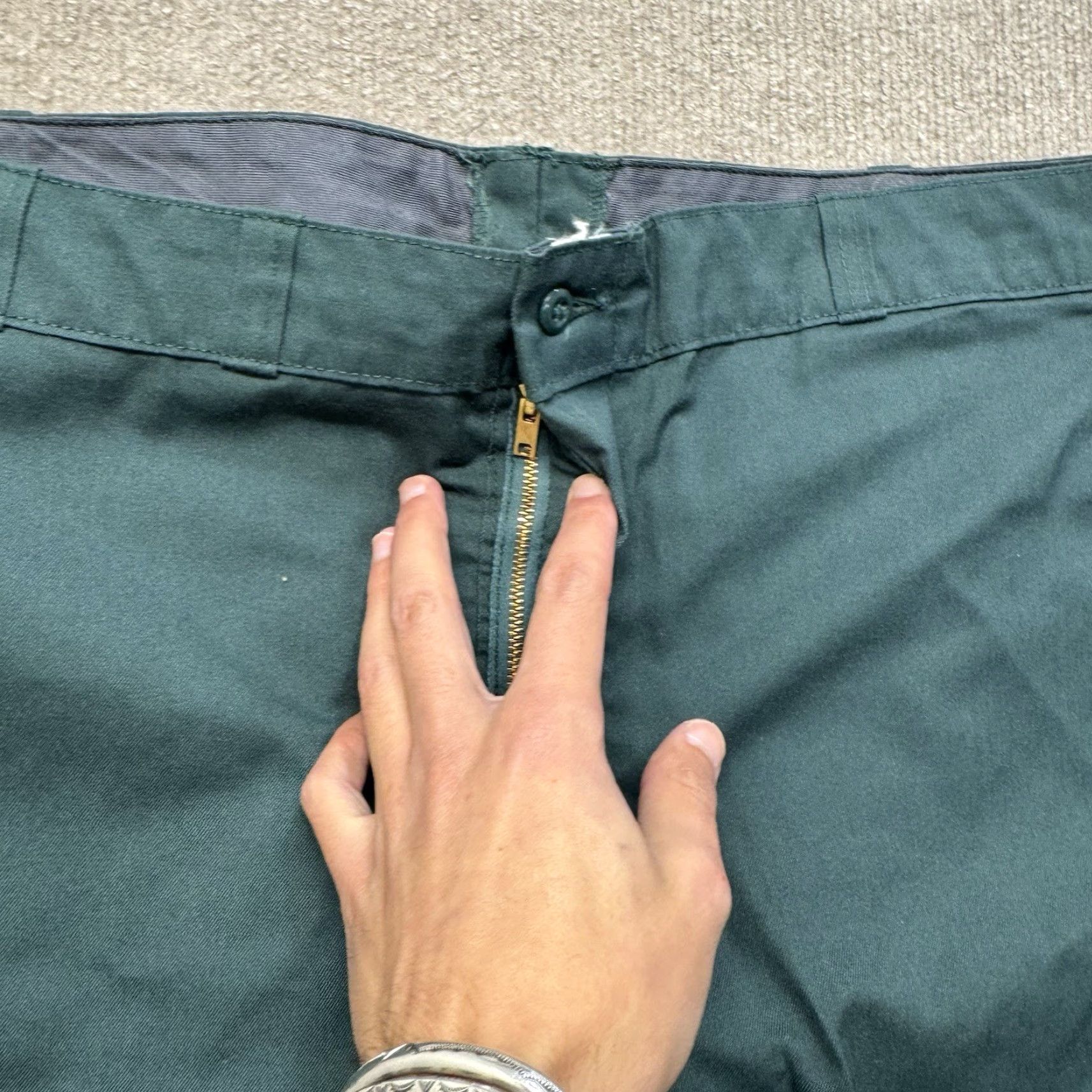 Vintage VINTAGE Chino Pants Mens 38x29 Workwear USA Made Green Talon Pants Size US 38 / EU 54 - 3 Thumbnail