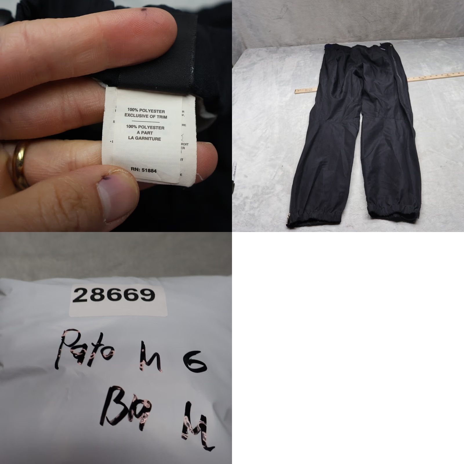 Patagonia Patagonia Track Pants Mens M Black Ripstop Lightweight Outdoor USA Made 30x29 Track Pants Mens Black Ripstop Lightweight Outdoor USA Made 30x29 Size US 31 - 8 Thumbnail
