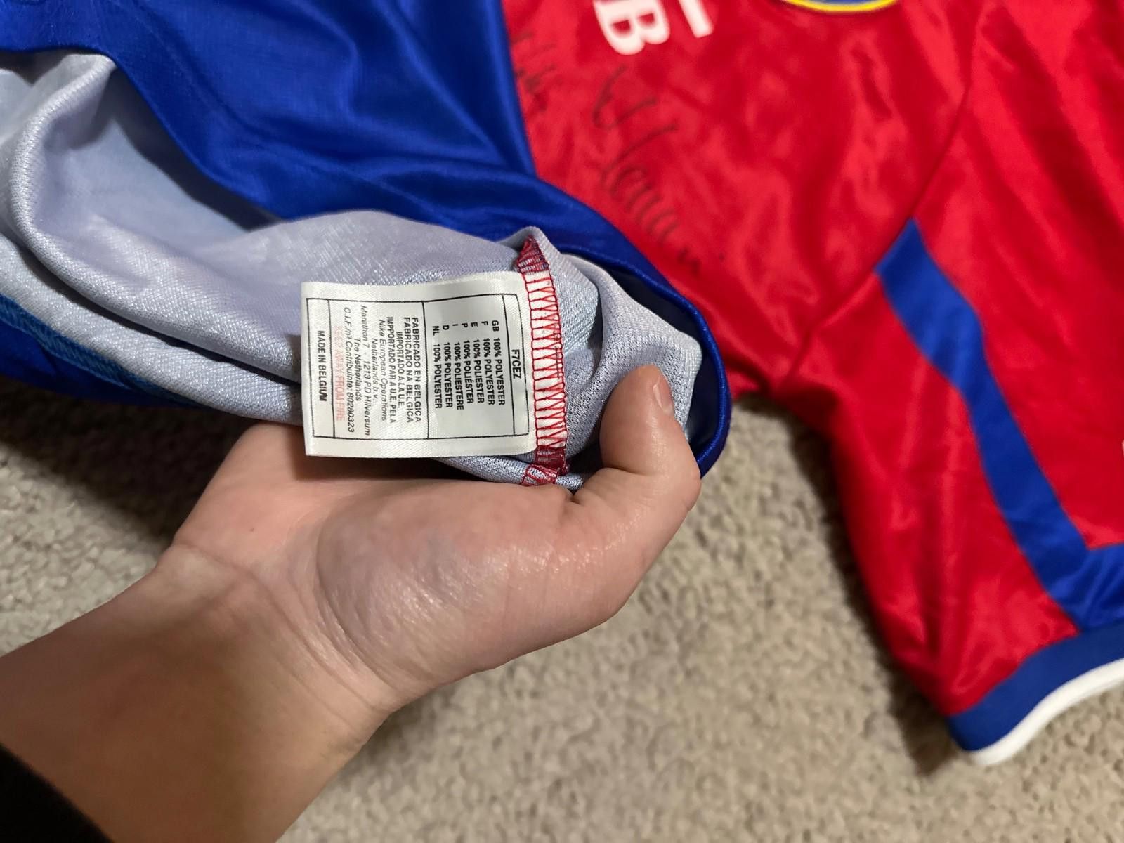 Nike #10 RYTCHKOV FC Basel 1998/99 Football Shirt Soccer Jersey Size US XL / EU 56 / 4 - 6 Thumbnail