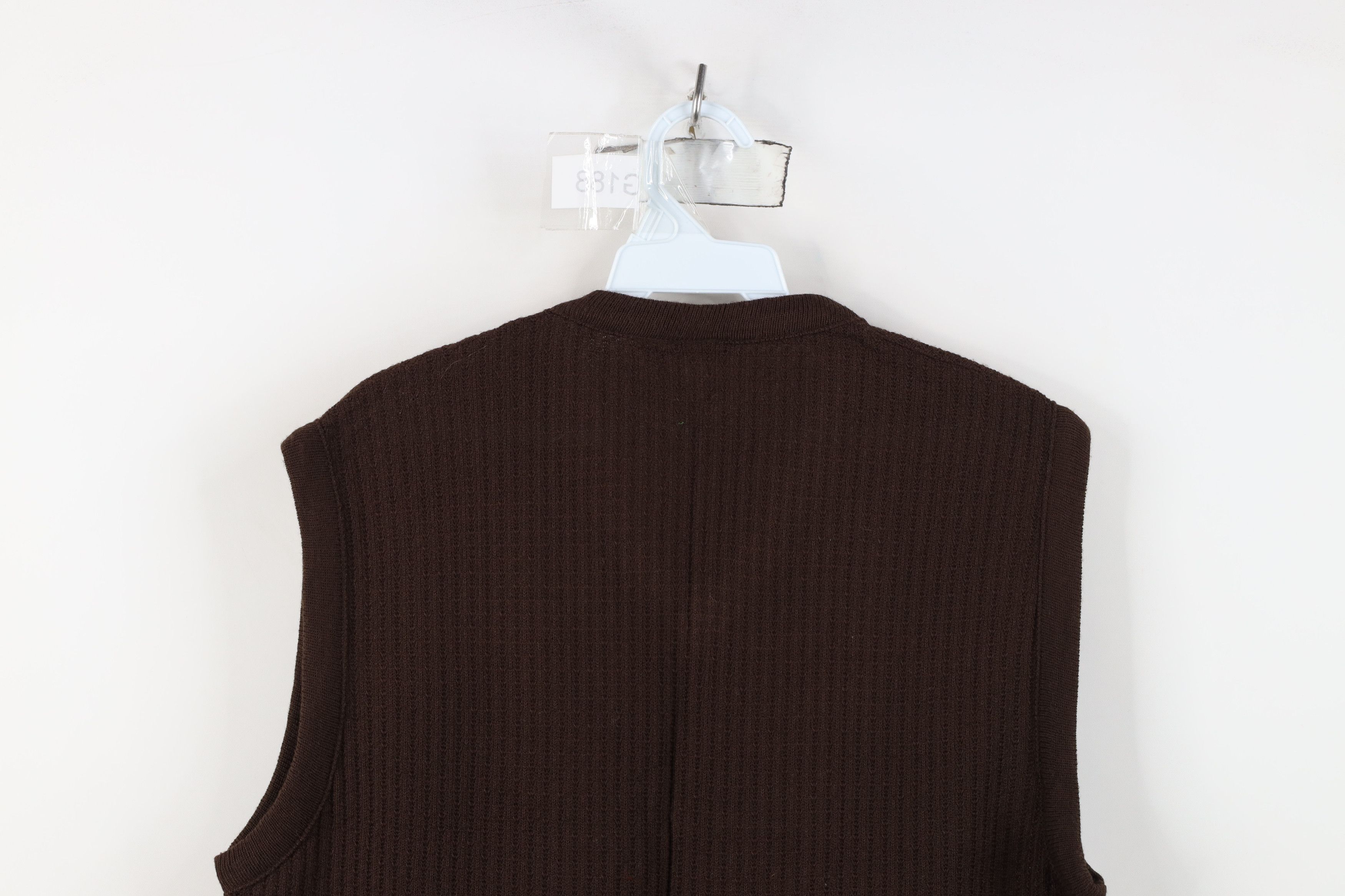 Vintage Vintage 70s Streetwear Knit V-Neck Sweater Vest Brown USA Size XL / US 12-14 / IT 48-50 - 8 Thumbnail