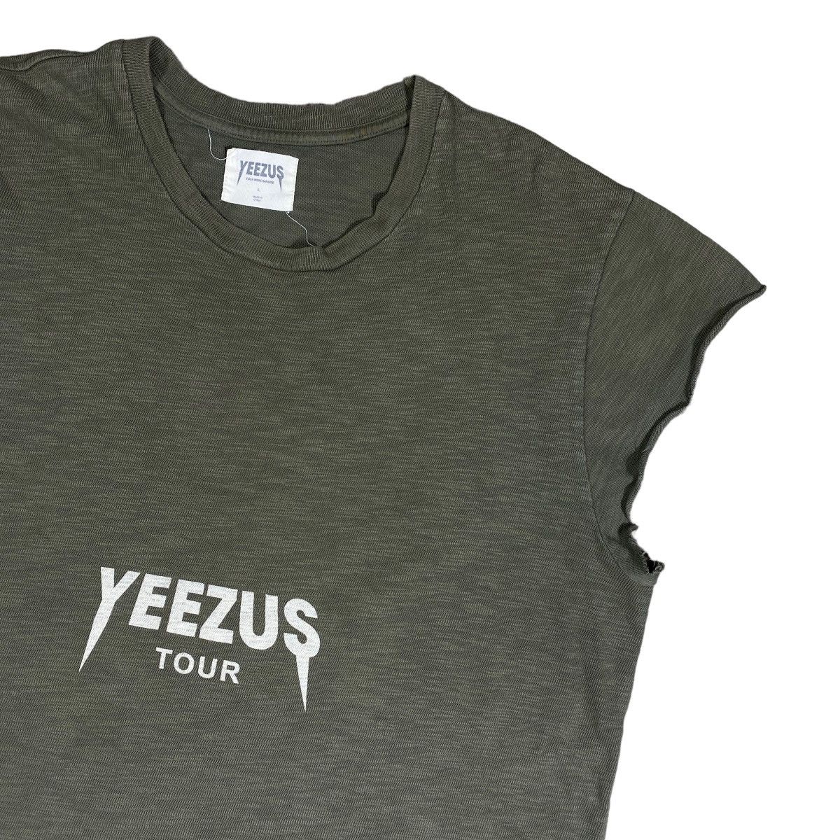 Kanye West Olive Kanye West Yeezus Tour Cutt Off sleeve Size US L / EU 52-54 / 3 - 4 Thumbnail
