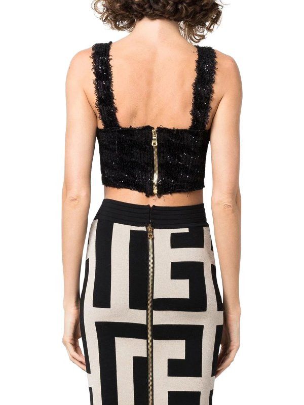Balmain o1y0625 Bustier in Black Size M / US 6-8 / IT 42-44 - 4 Thumbnail