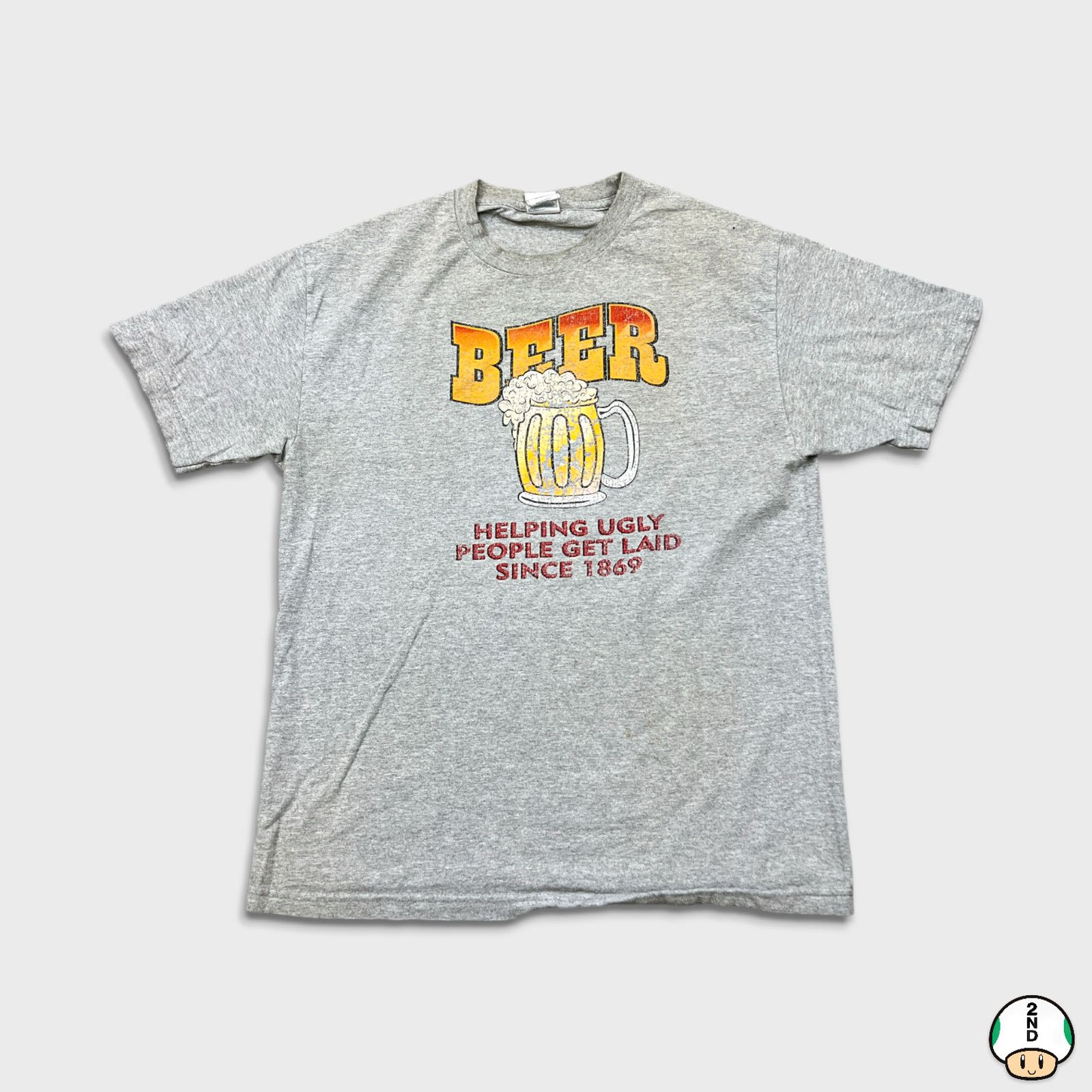 AAA × Vintage Beer T Shirt Large Helping Ugly People Get Laid Funny Tee Size US L / EU 52-54 / 3 - 1 Thumbnail