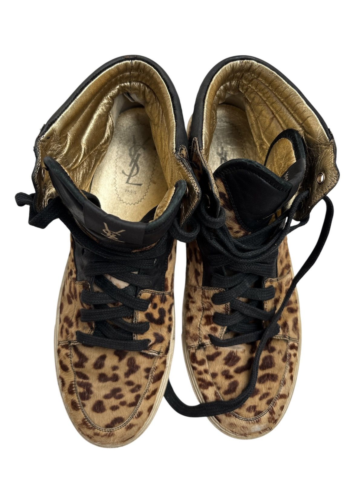 Saint Laurent Paris YSL by Tom Ford Leopard Calf Hair Sneakers Size US 8 / EU 41 - 5 Thumbnail