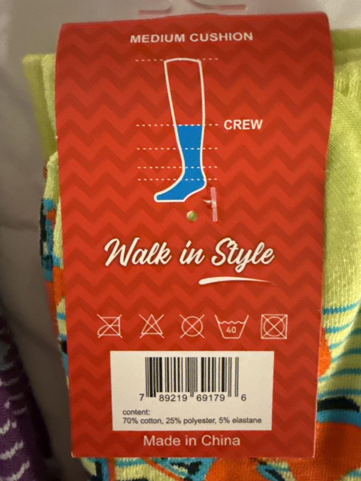 Other 2 pair of SILLIES SOCKS! “Shroom-a-Delic” design, crew, NEW! Size ONE SIZE - 4 Thumbnail