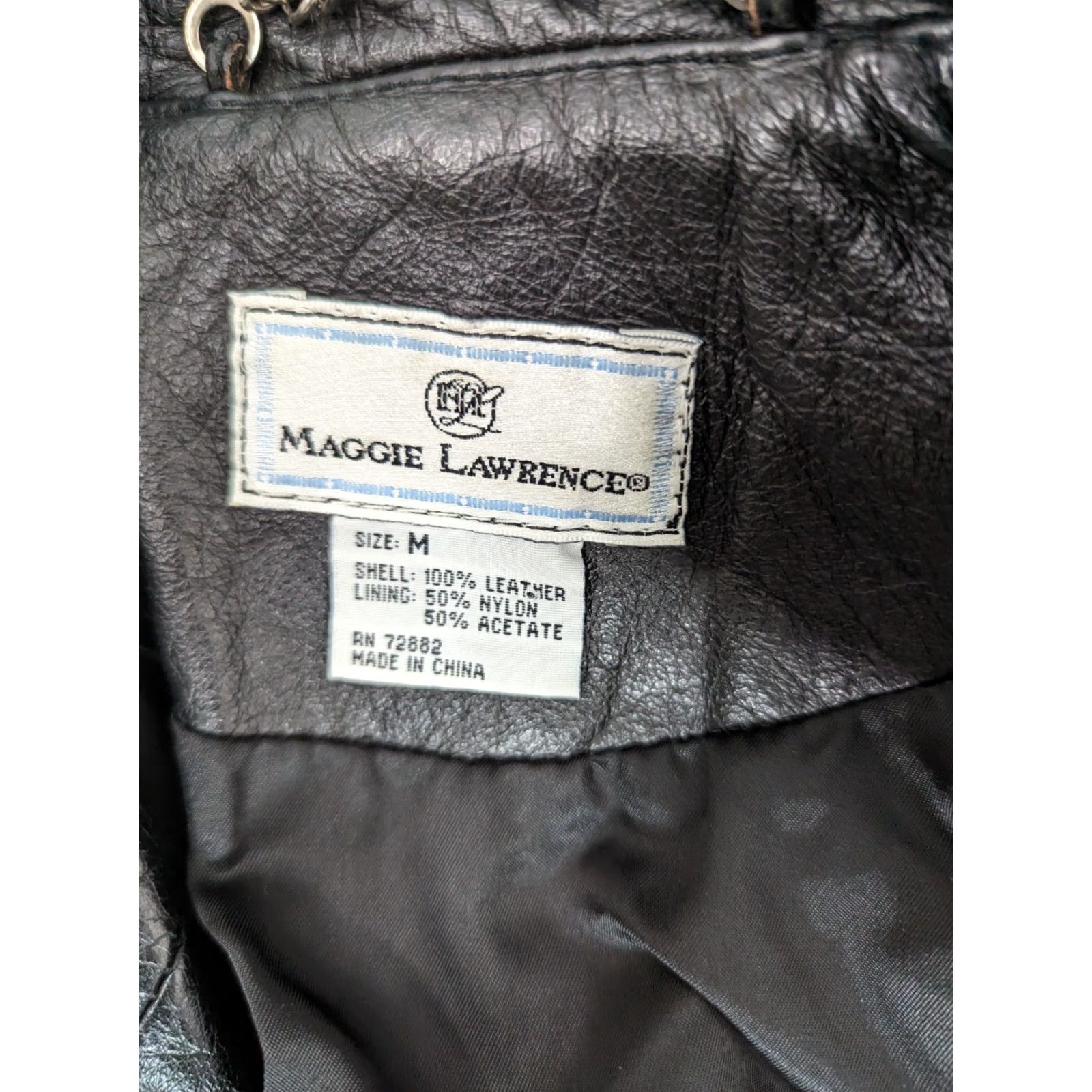 Vintage VINTAGE Woman’s M Black Leather Blazer Relaxed Motorcycle Biker Jacket Coat Size M / US 6-8 / IT 42-44 - 4 Thumbnail