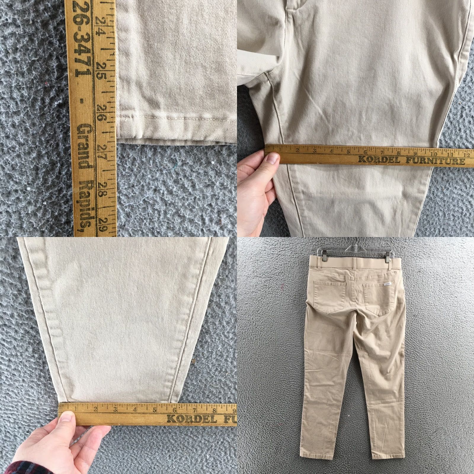 Calvin Klein Calvin Klein Pants 10 Khaki Stretch Skinny Chino Regular Fit Zip Fly Womens Size 32" / US 10 / IT 46 - 8 Thumbnail