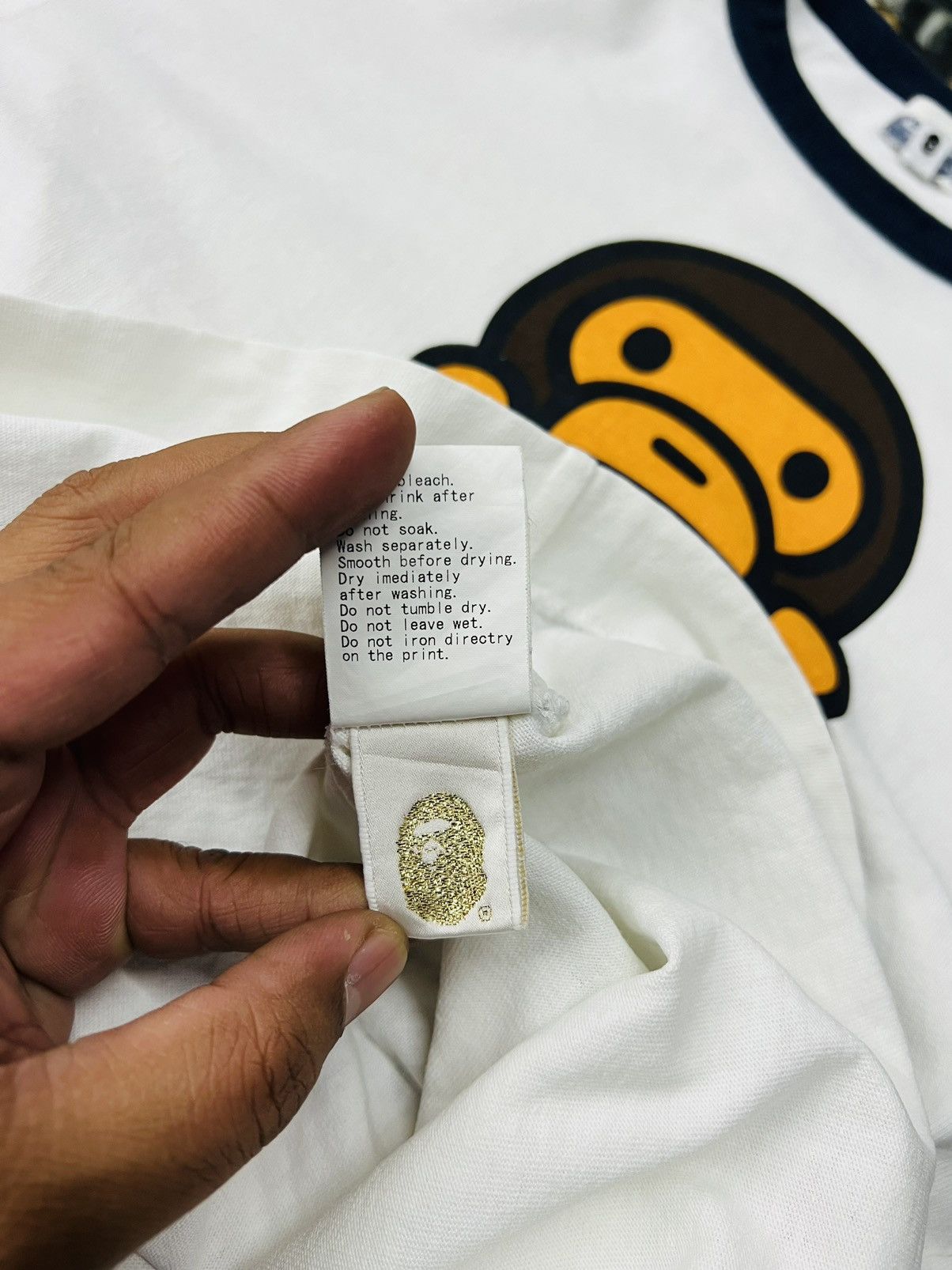 Bape Bape x Baby Milo College Logo Longsleeve Tee Size US M / EU 48-50 / 2 - 14 Thumbnail