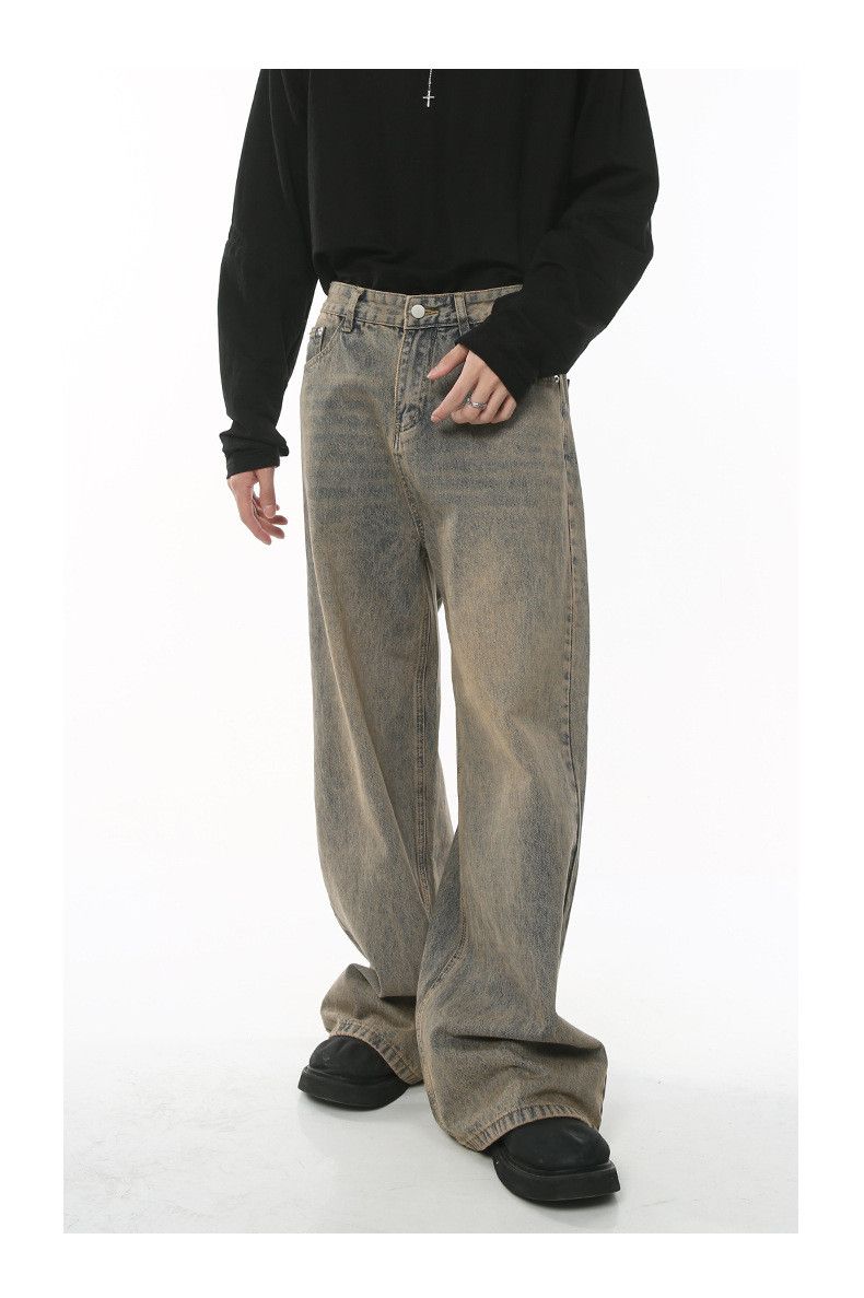 Japanese Brand × Vintage Japanese retro loose wide-leg distressed jeans Size US 32 / EU 48 - 3 Thumbnail