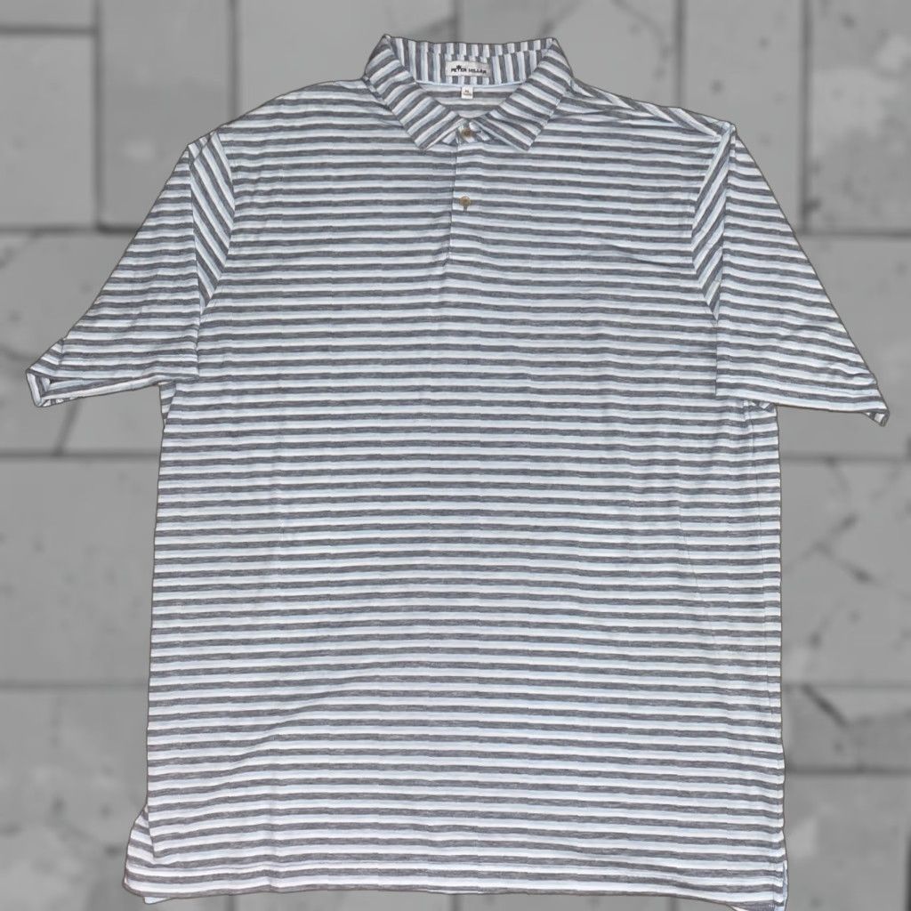 Peter Millar Peter Millar Polo Mens XL Striped Blue Size US XL / EU 56 / 4 - 1 Thumbnail