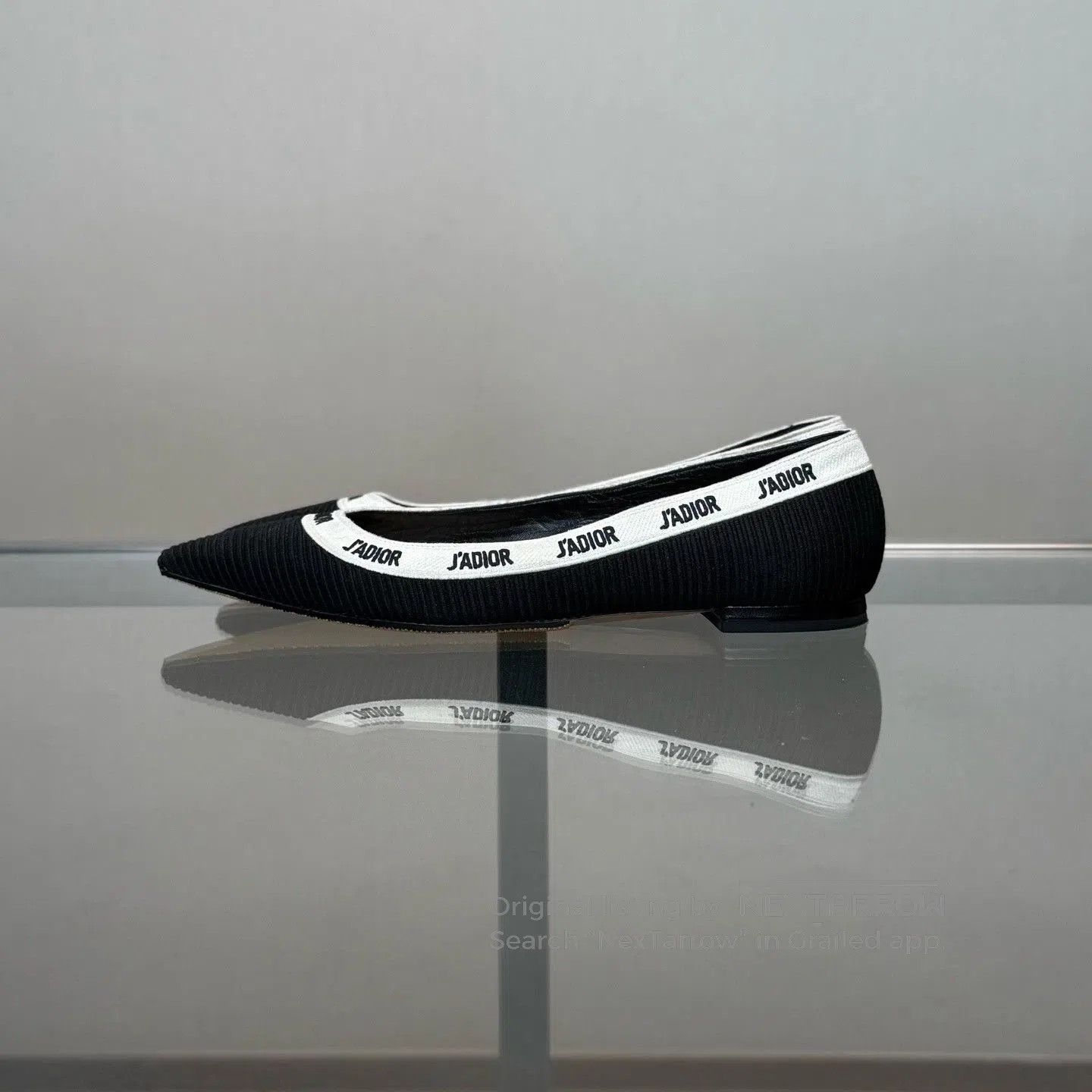 Dior Dior J'Adior Black Pointed-Toe Flats. Size US 7.5 / IT 37.5 - 5 Thumbnail