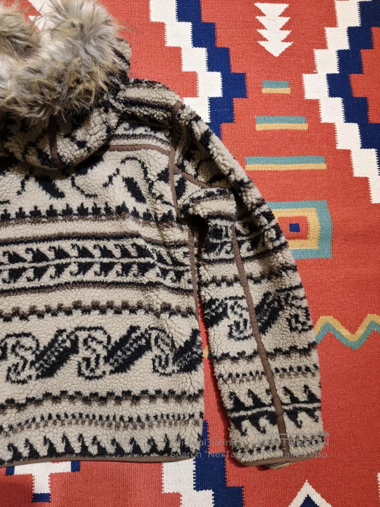 RRL Ralph Lauren RRL Southwest Pattern Fleece Hoodie Size S. Size US S / EU 44-46 / 1 - 6 Thumbnail