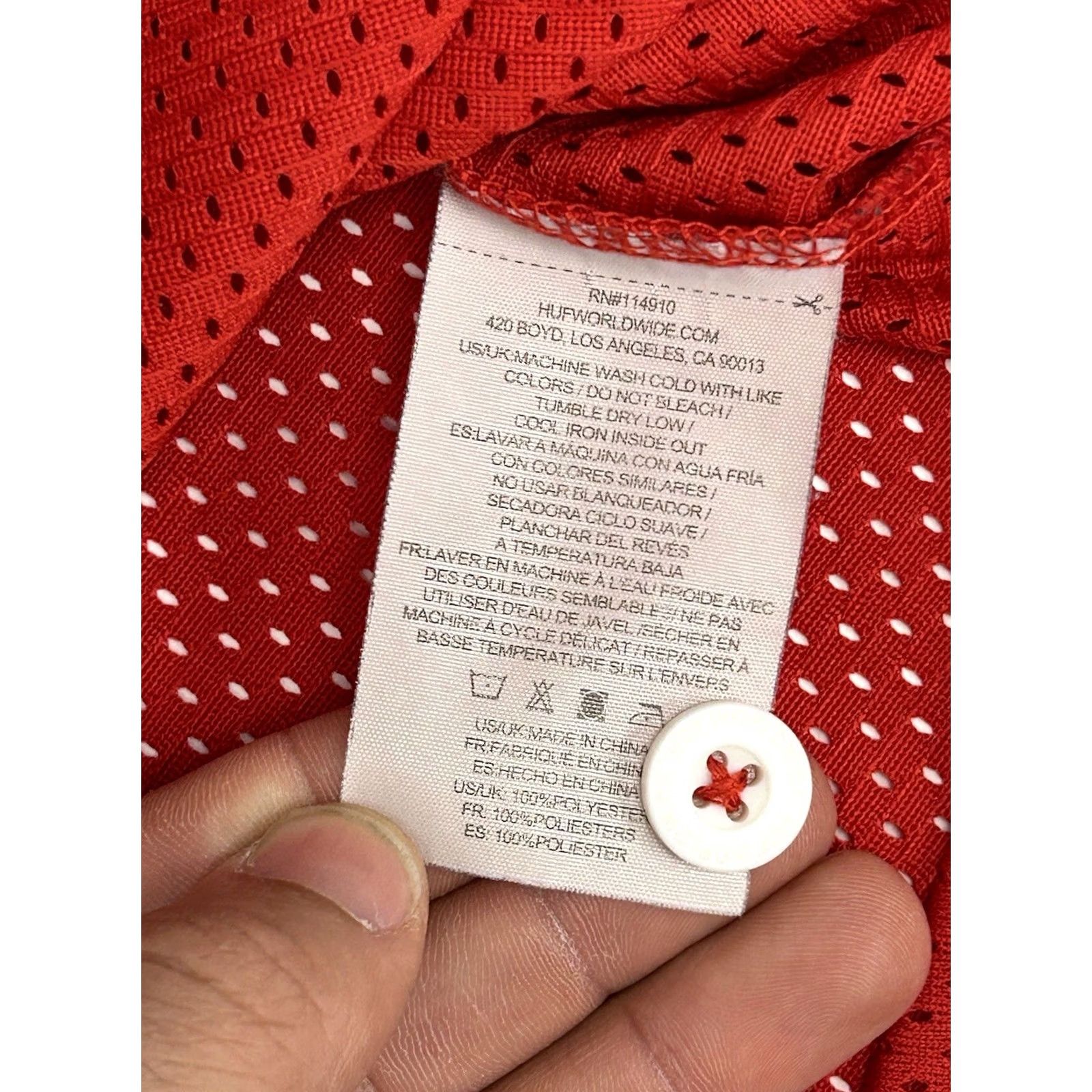 Huf HUF Red Embroidered H Logo Button-up Jersey Short Sleeve Men’s Small Size US S / EU 44-46 / 1 - 7 Thumbnail