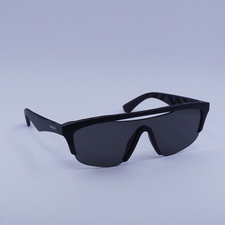 Burberry Burberry BE4460U 3464/87 Sunglasses Black Shield Frame Size ONE SIZE - 7 Thumbnail