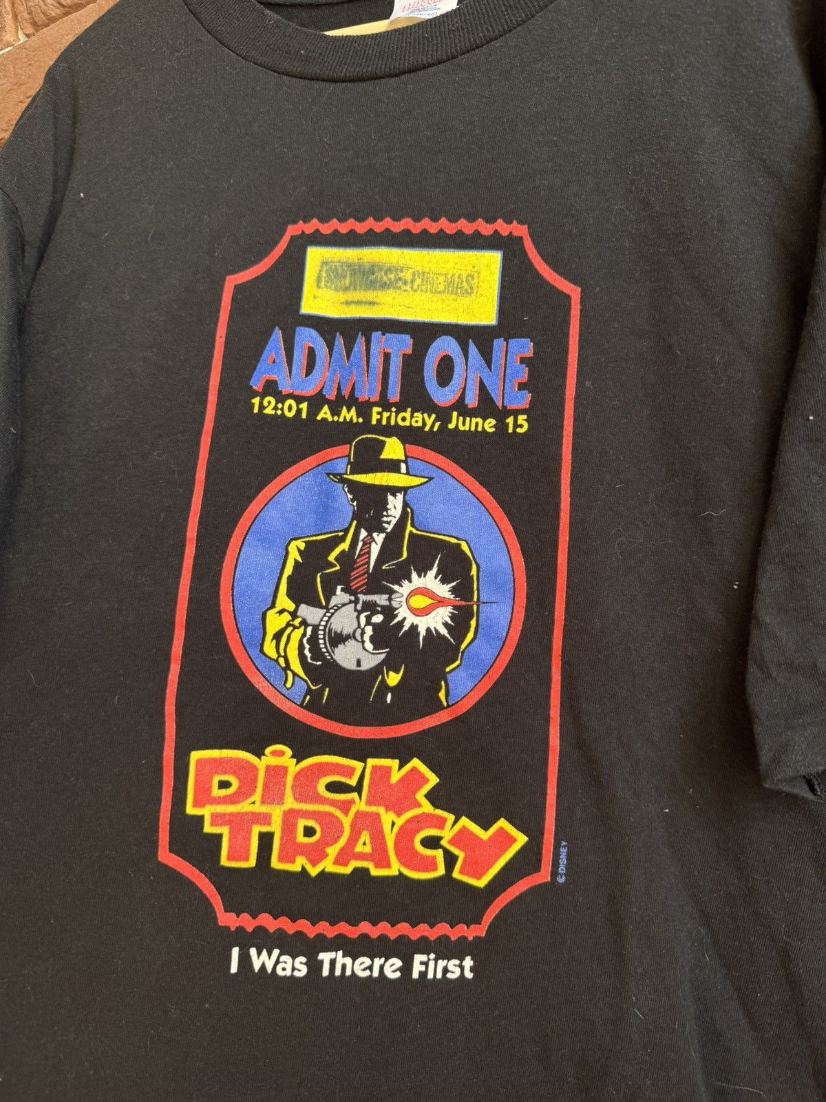 Disney Vintage 90s Rare Dick Tracy Cartoon Movie Art Disney tee Size US XL / EU 56 / 4 - 2 Thumbnail