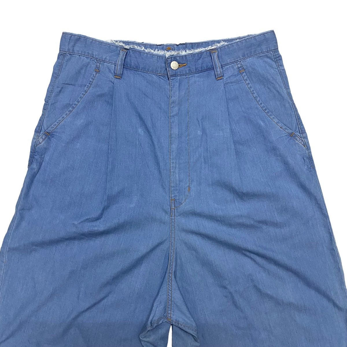 Frapbois Japanese Brand FRAPBOIS Denim Baggy Wide Cropped Pants Size US 34 / EU 50 - 3 Thumbnail