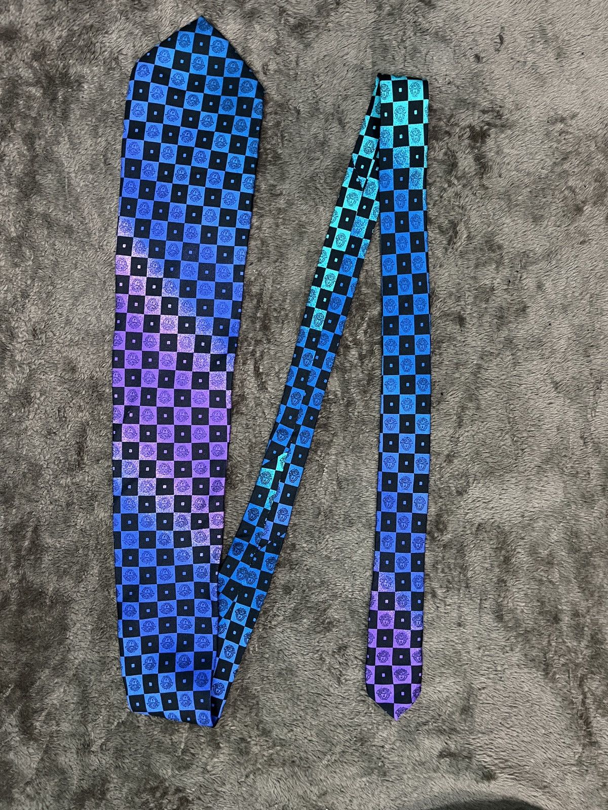 Versace Gianni Versace Monogram Made in Italy Silk Necktie Size ONE SIZE - 3 Thumbnail