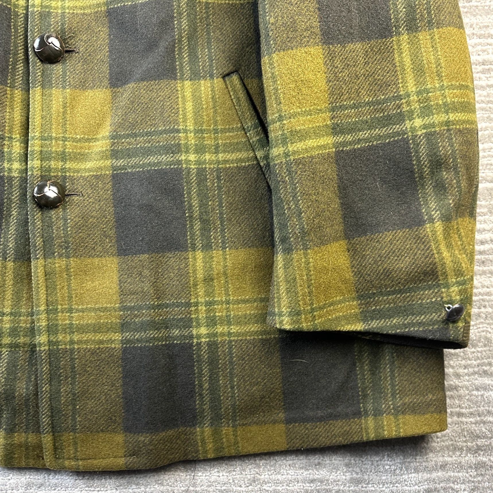 Pendleton VINTAGE Pendleton Jacket Mens XL Green Plaid Coat Chore Wool Size US XL / EU 56 / 4 - 5 Thumbnail