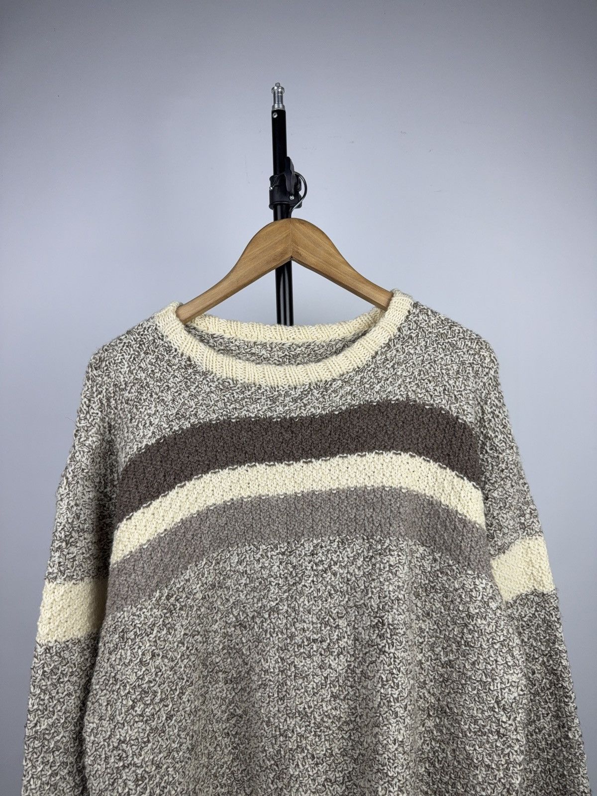 Japanese Brand Retro Nordic Style Vintage Chunky Knit Sweater Earth Tones Size US L / EU 52-54 / 3 - 2 Thumbnail