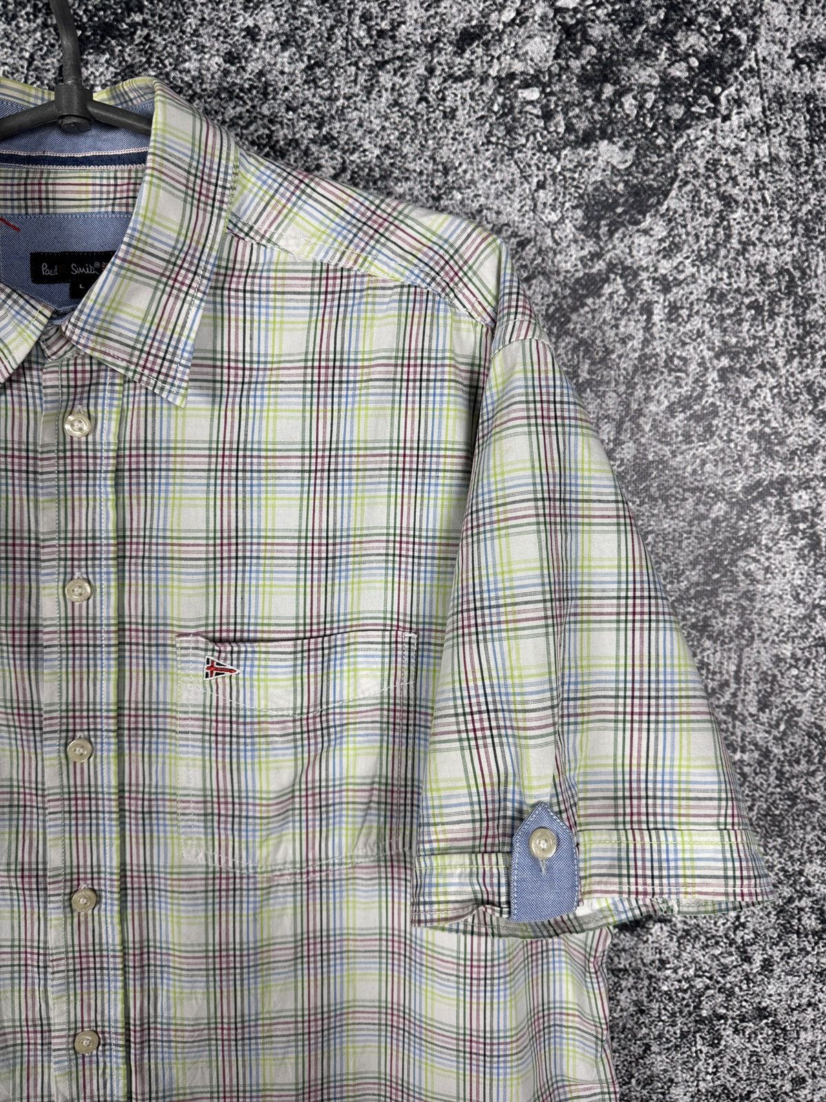 Paul Smith Men’s Paul Smith Short Sleeve Plaid Shirt Button Up Size L Size US L / EU 52-54 / 3 - 2 Thumbnail