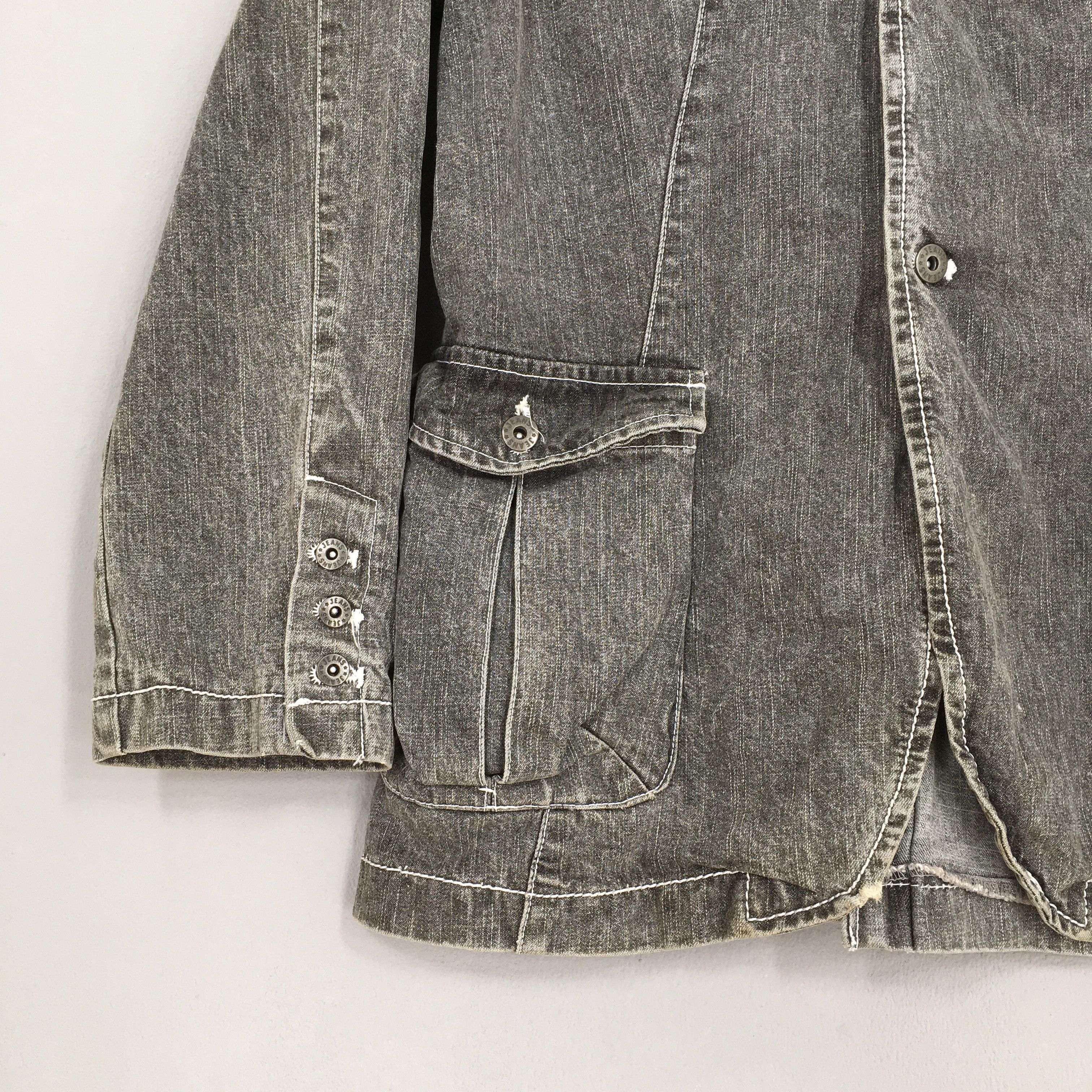 KOJIMA GENES Vintage Big Shark Denim Workers Black Jeans Jacket Medium Size US M / EU 48-50 / 2 - 3 Thumbnail