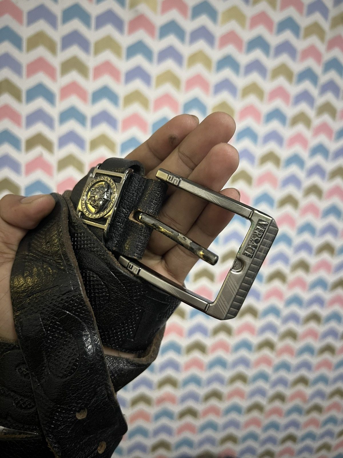 Versace Vintage Versace Belt Leather Size 34 - 3 Thumbnail