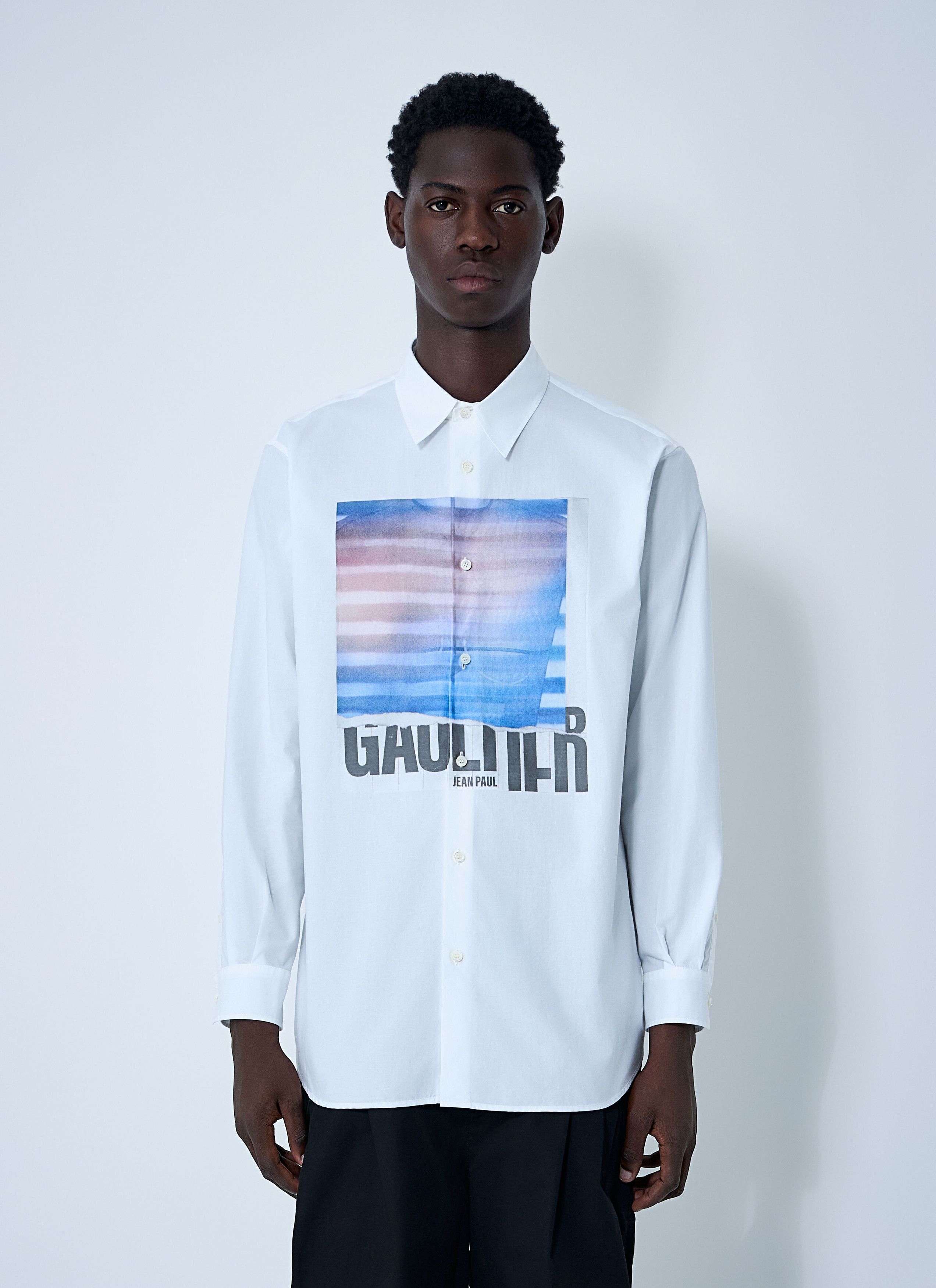 Jean Paul Gaultier Logo Print Button-Down Shirt Size US S / EU 44-46 / 1 - 1 Thumbnail