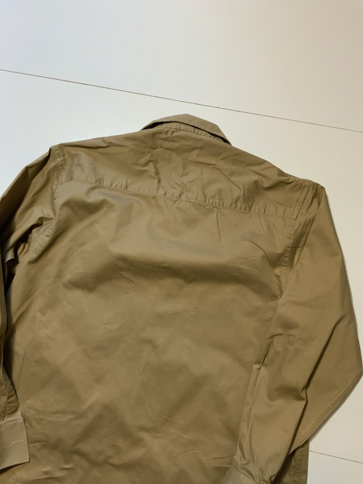 Vintage Vintage 60s 70s Khaki Workwear Sawtooth Button Shacket Shirt Size US L / EU 52-54 / 3 - 4 Thumbnail