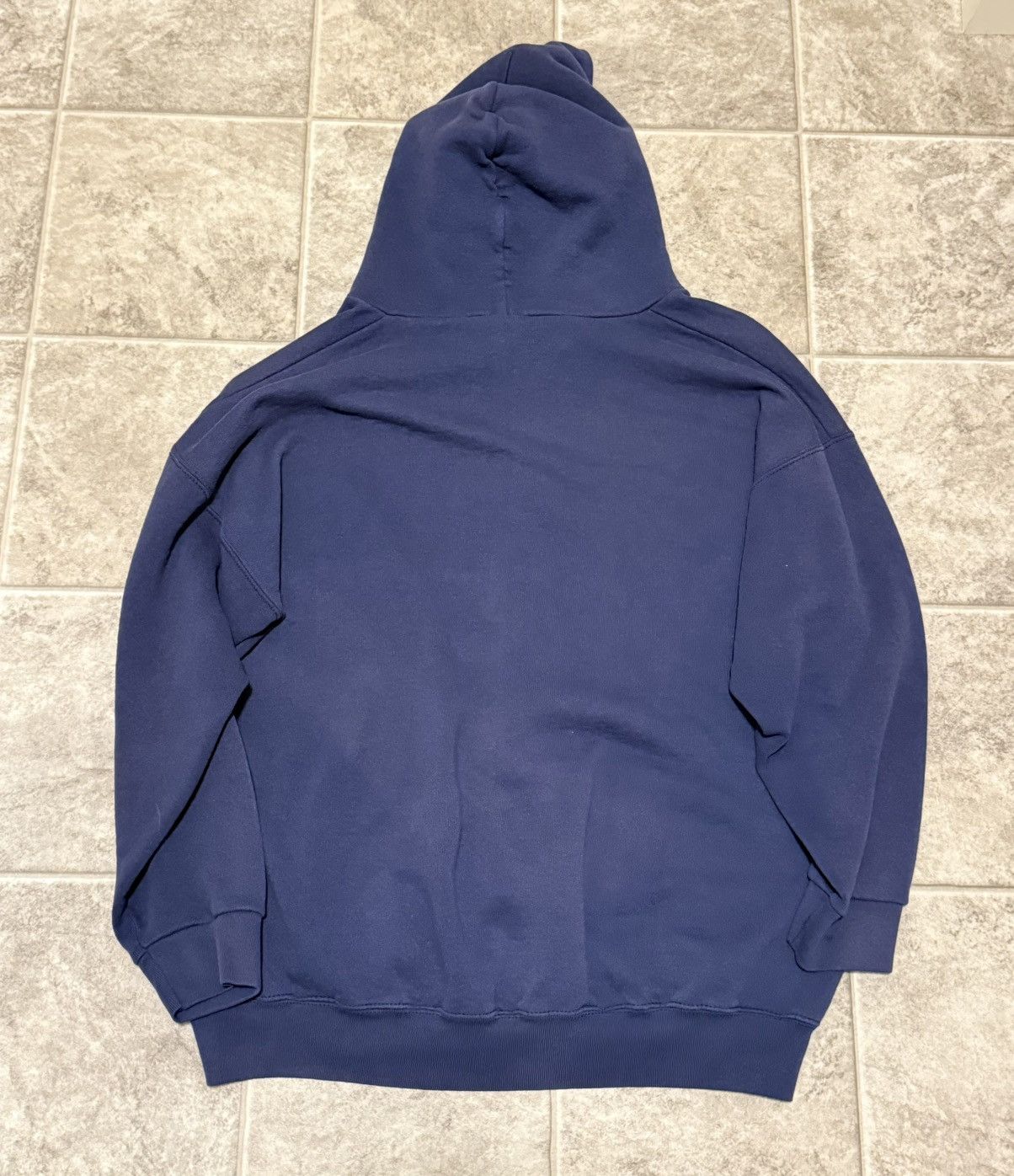 Tultex × Vintage 90’s Tultex Blank Navy Zip-Up Hoodie Size US M / EU 48-50 / 2 - 3 Thumbnail