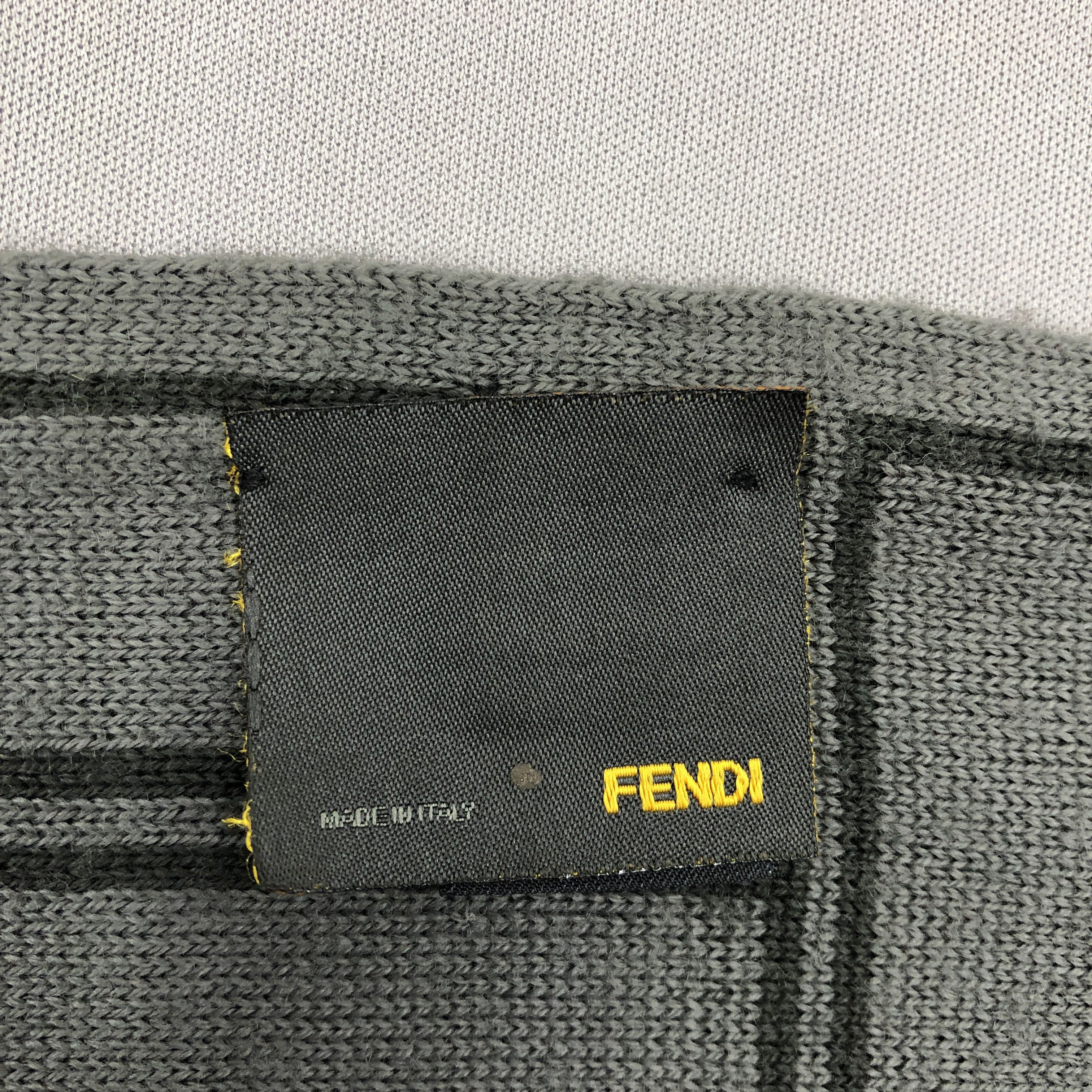Fendi × Vintage Vintage Fendi Scarf Muffler FF Roma Monogram Wool Scarves Size ONE SIZE - 5 Thumbnail