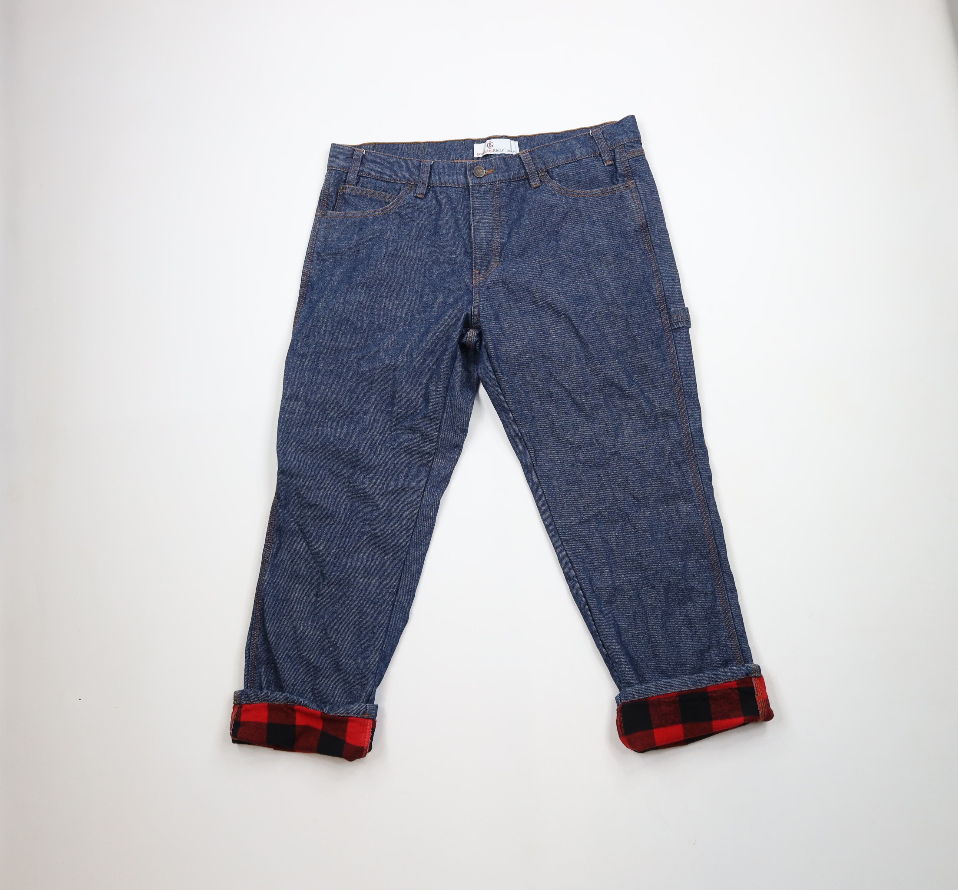 Vintage Vintage 90s Streetwear Lined Insulated Denim Jeans Blue Size US 36 / EU 52 - 1 Thumbnail