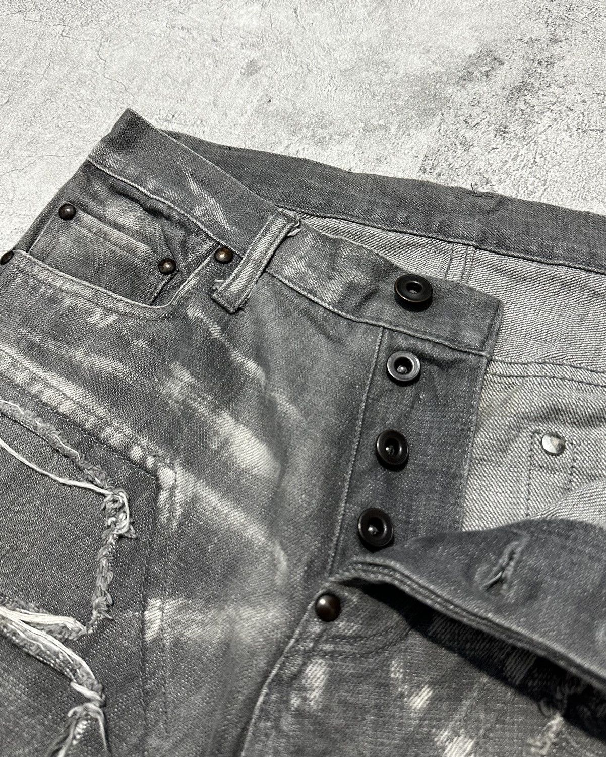 Japanese Brand Hiroyuki Ohara of AYUITE Denim Distressed Patchwork Size US 29 - 3 Thumbnail