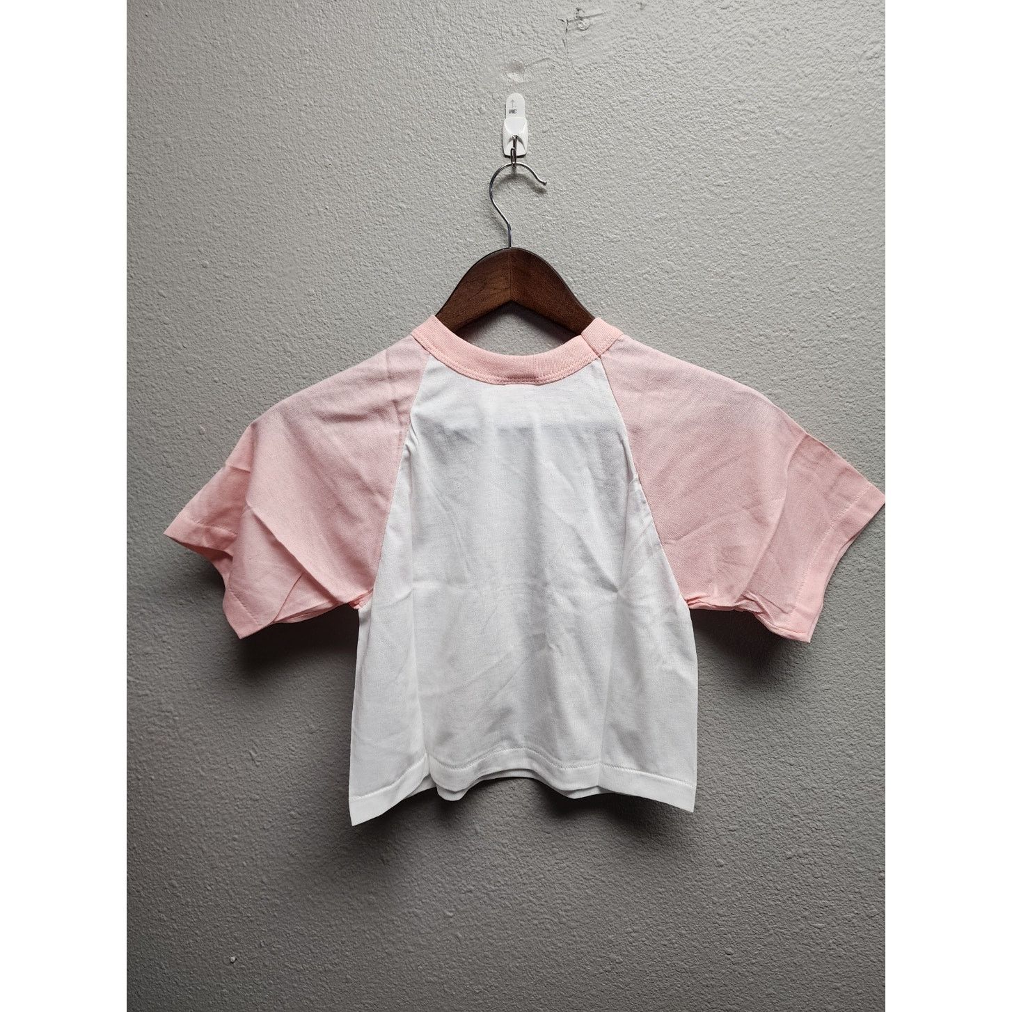 Other 80s Vintage Pink White Cropped Tee Sportswear Made in USA S Size S / US 4 / IT 40 - 4 Thumbnail